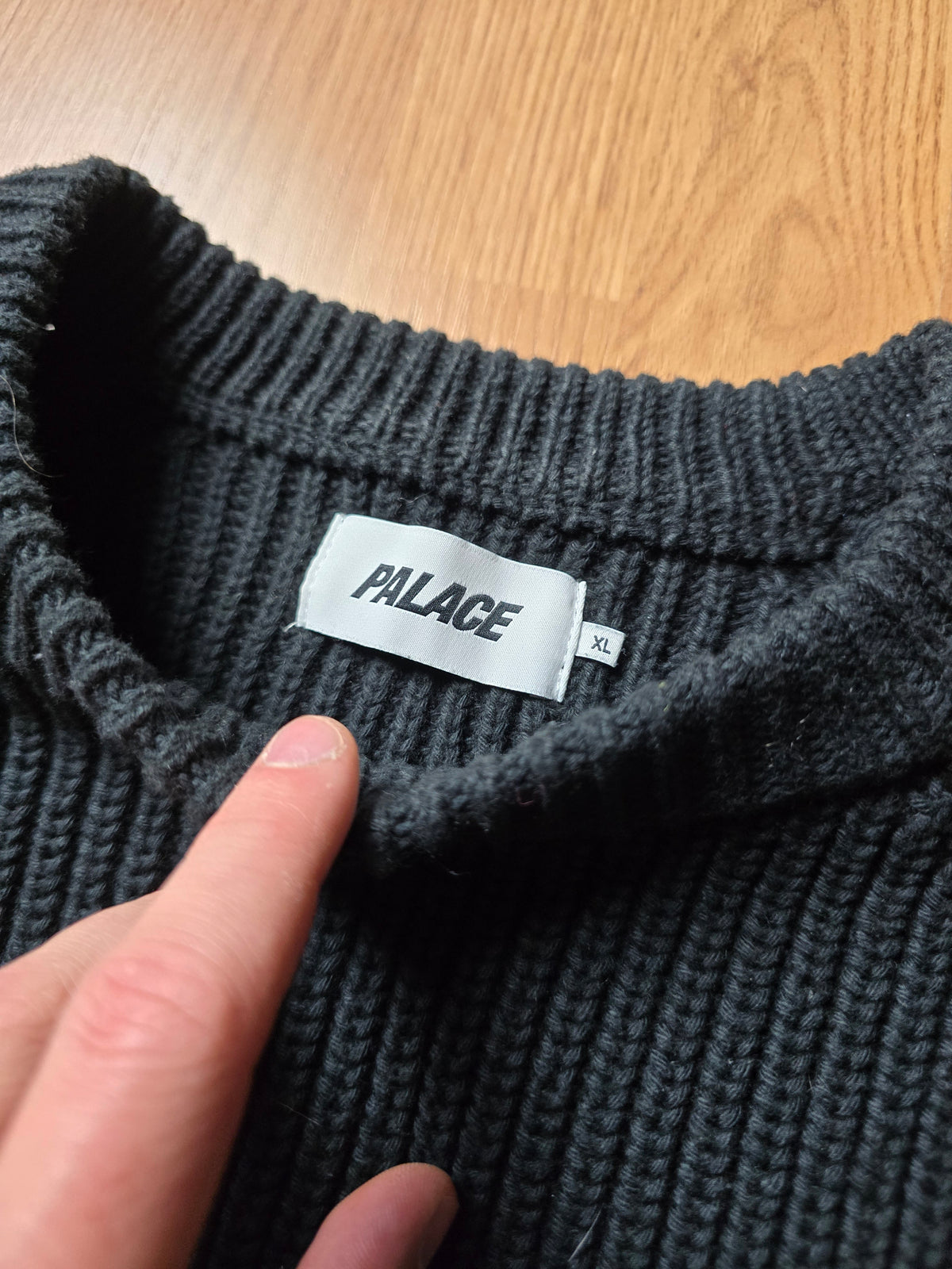 Palace 'Collegiate Knit' Fisherman Style Sweater (XL)