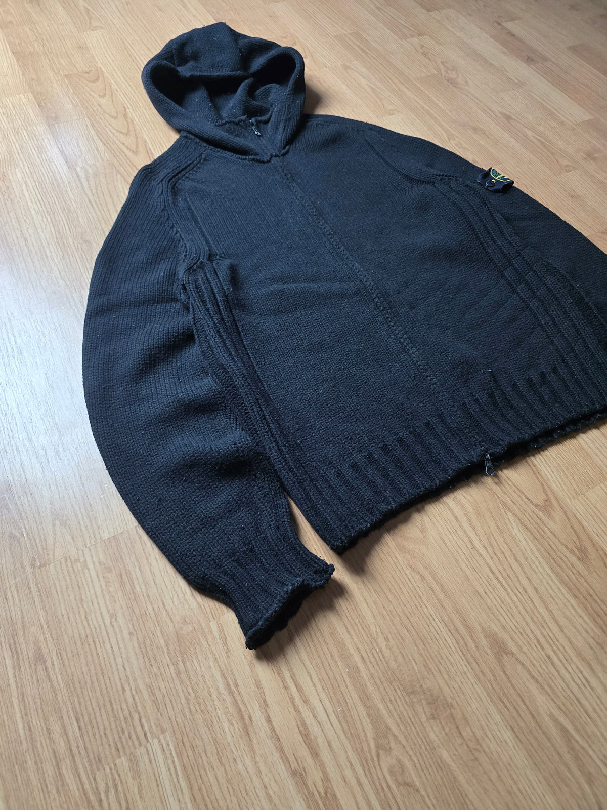 Stone Island AW05 Cotton Knit Zip Hoodie (M)