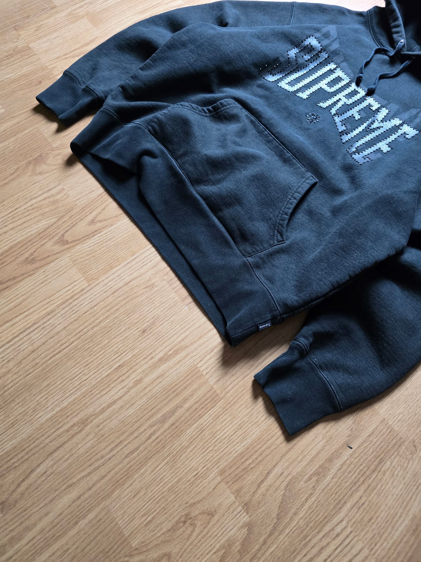 Supreme Rhinestone Shadow Hoodie (M)