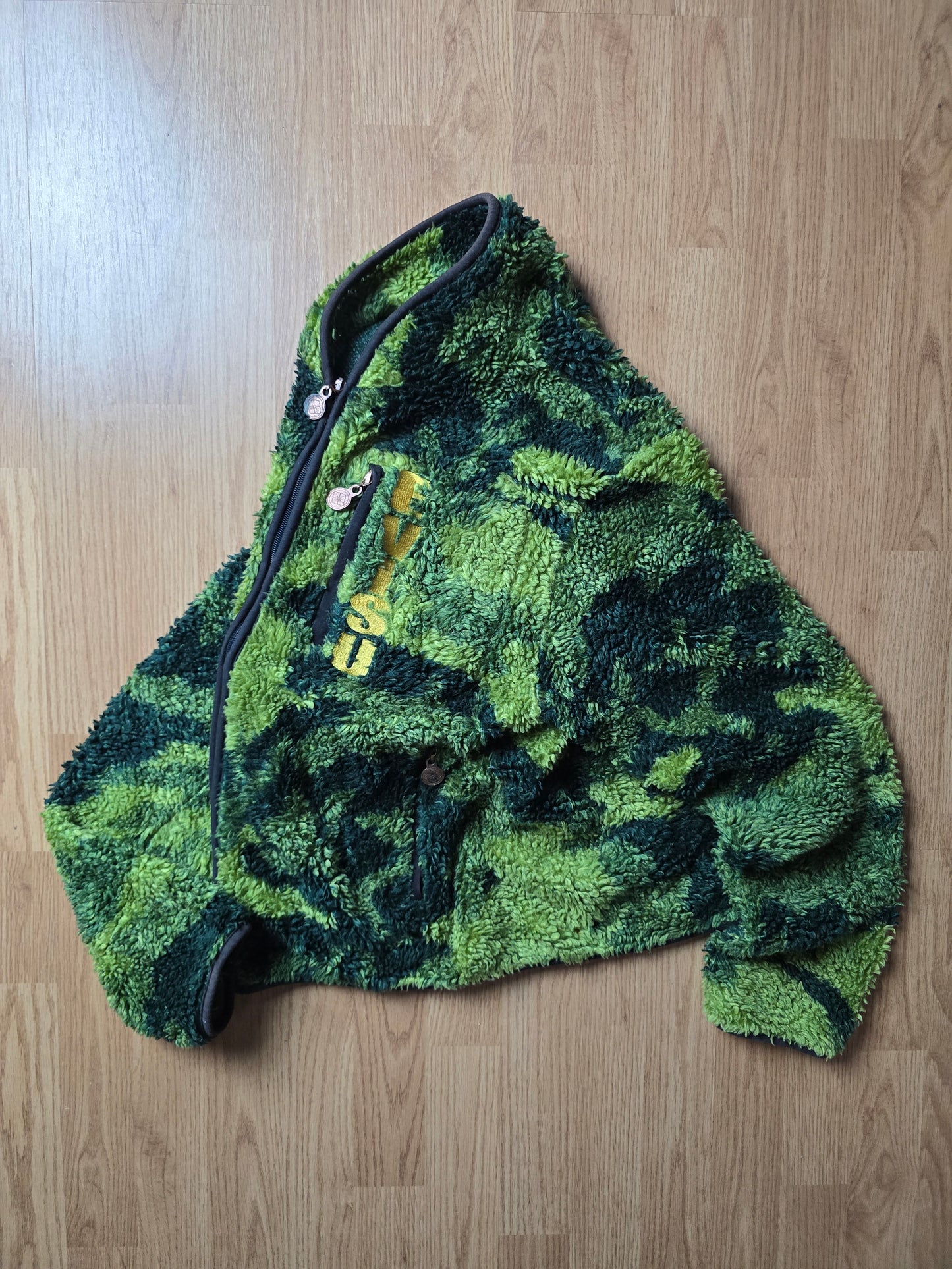 Evisu Deep Sherpa Pile Logo Camo Fleece Jacket (M)