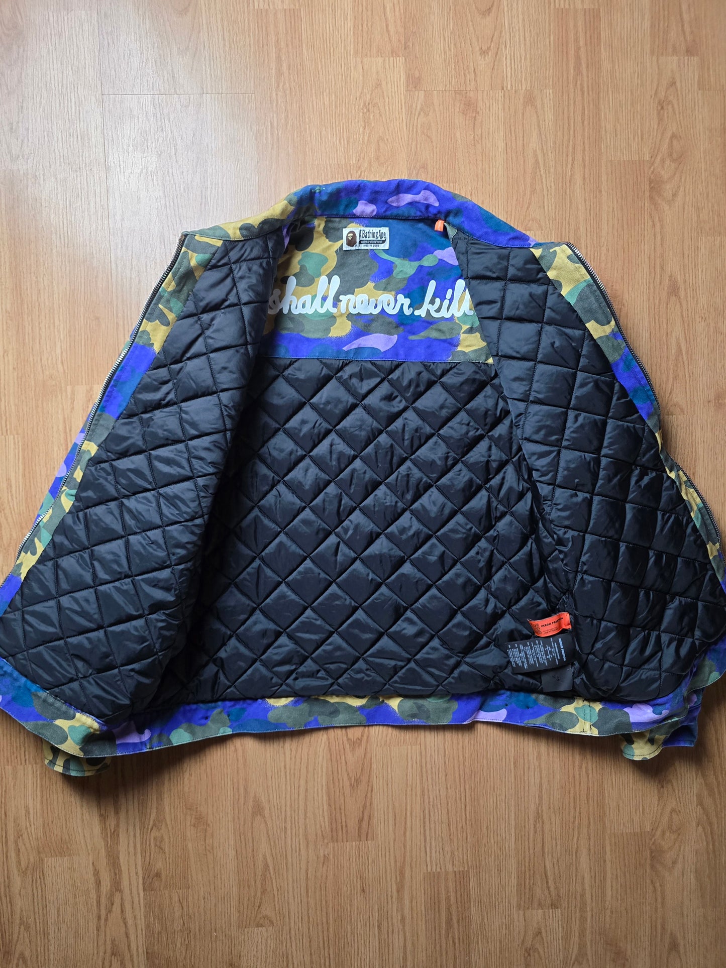 BAPE x Heron Preston Mix 1st Camo Duck Trucker Jacket (L)