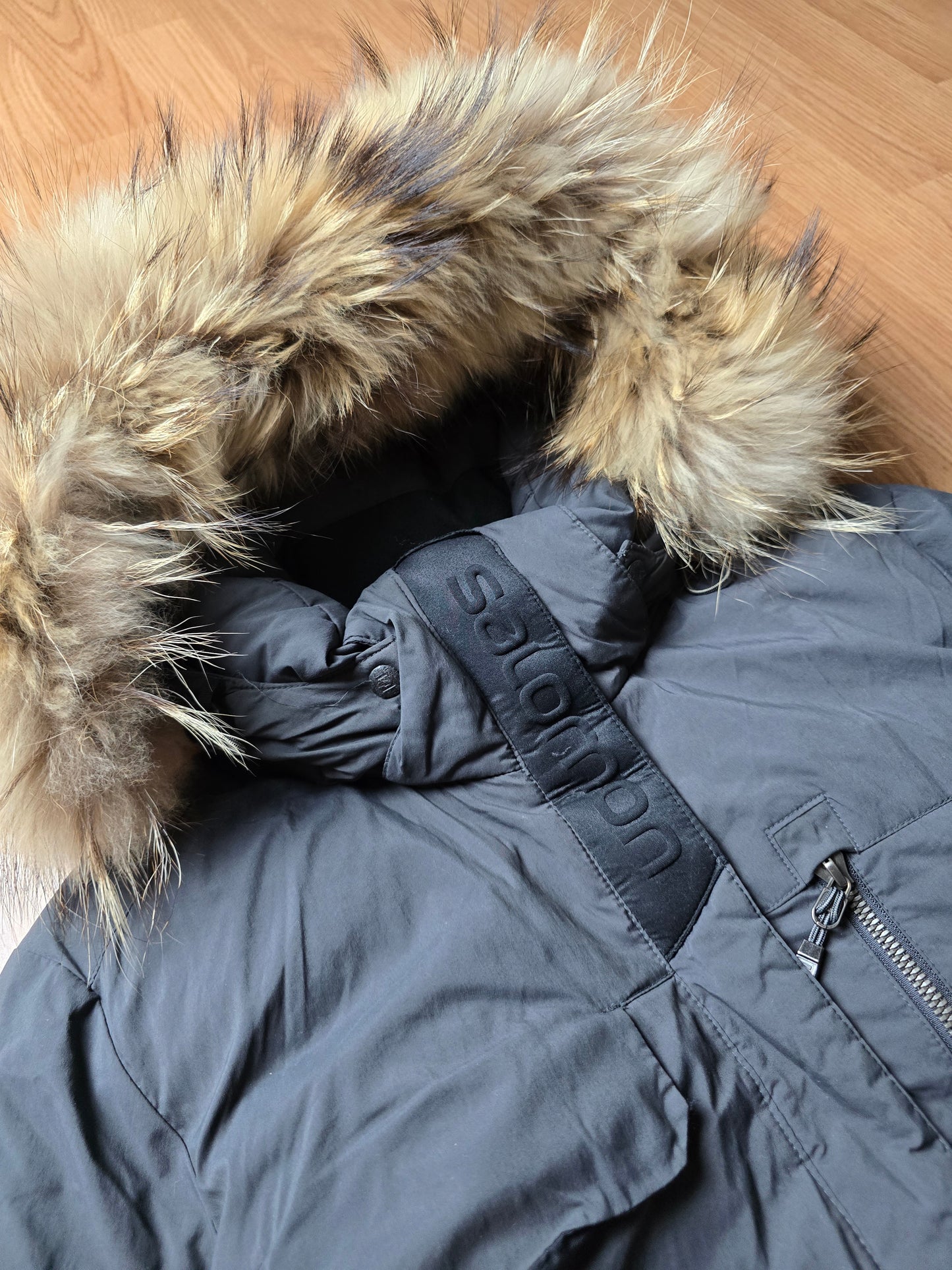 Salomon Metro Goose Down Fur Hooded Jacket (M)