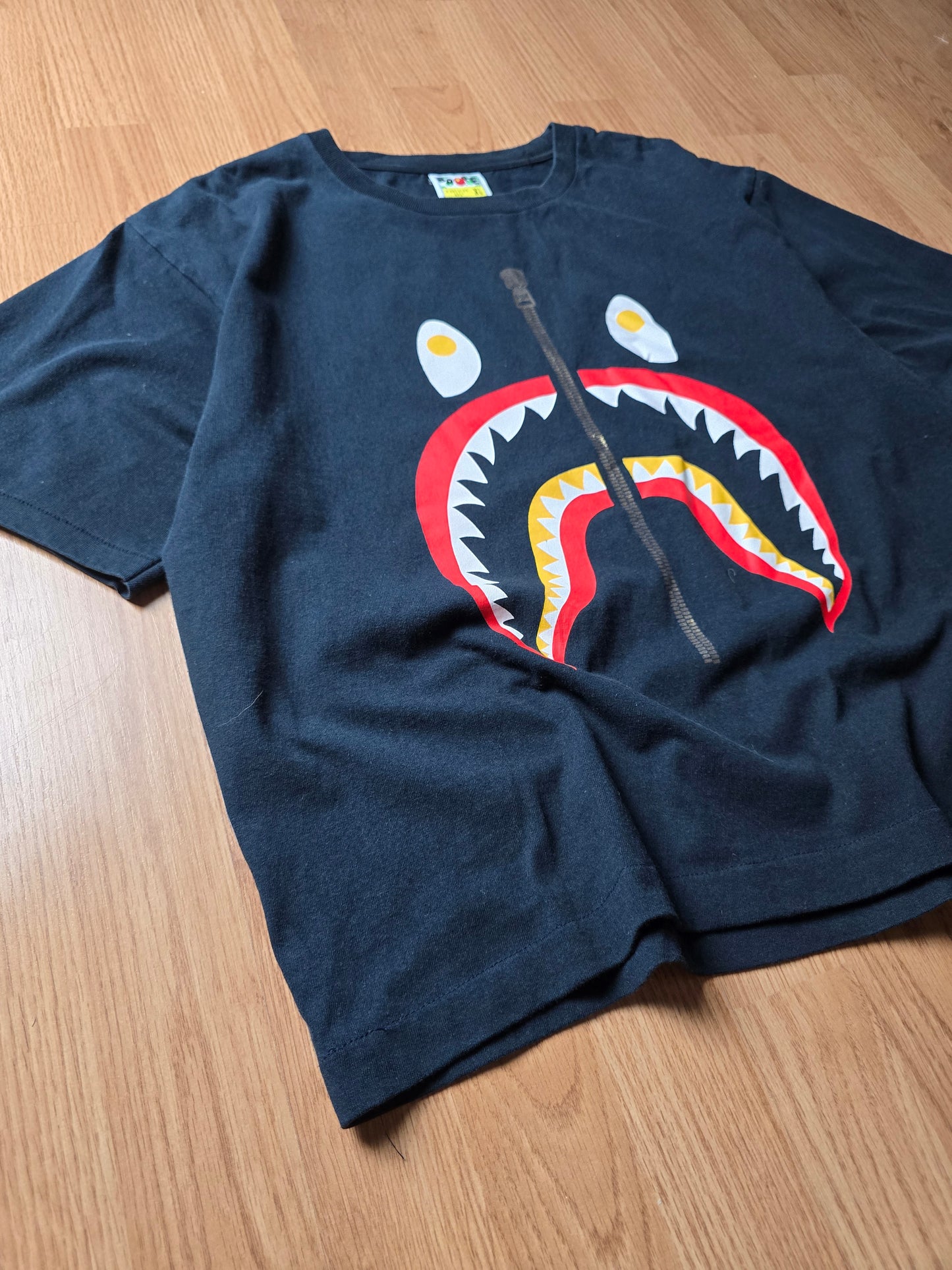BAPE Colours Shark Zip T-shirt (M)