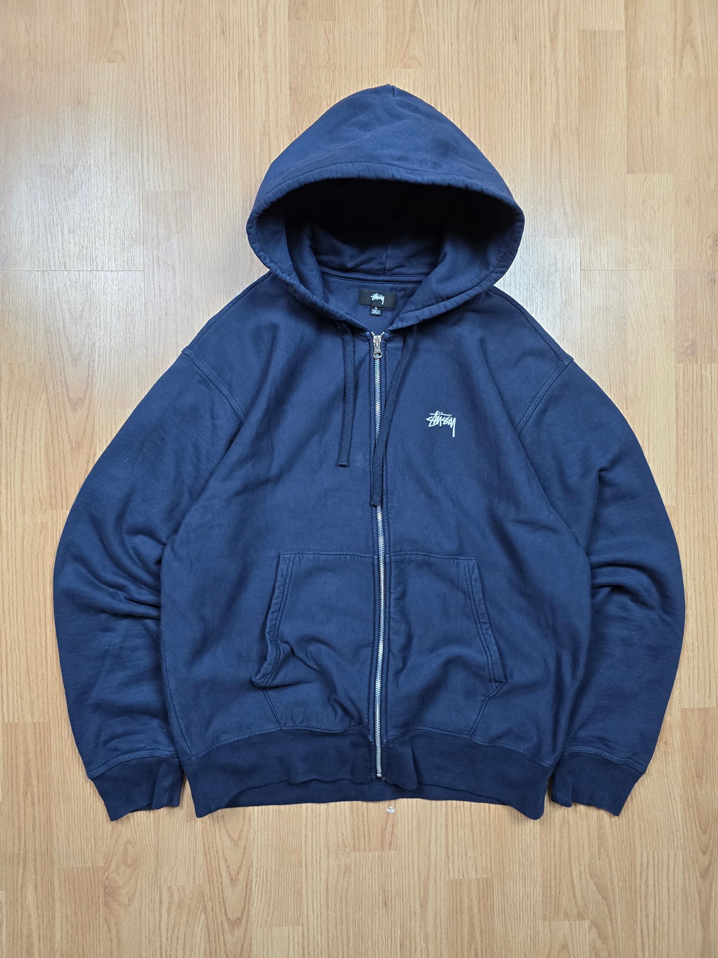 Stussy Stock Logo Zip Hoodie (L)