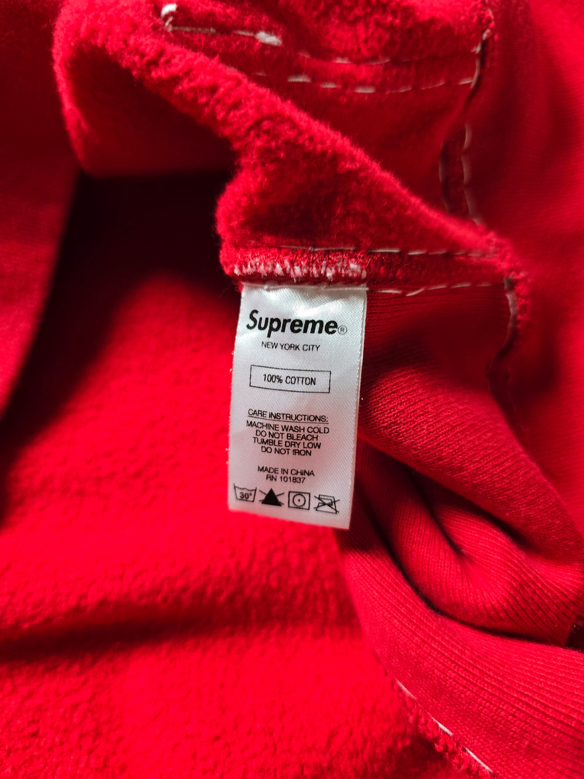 Supreme Big Stitch Hoodie (L)