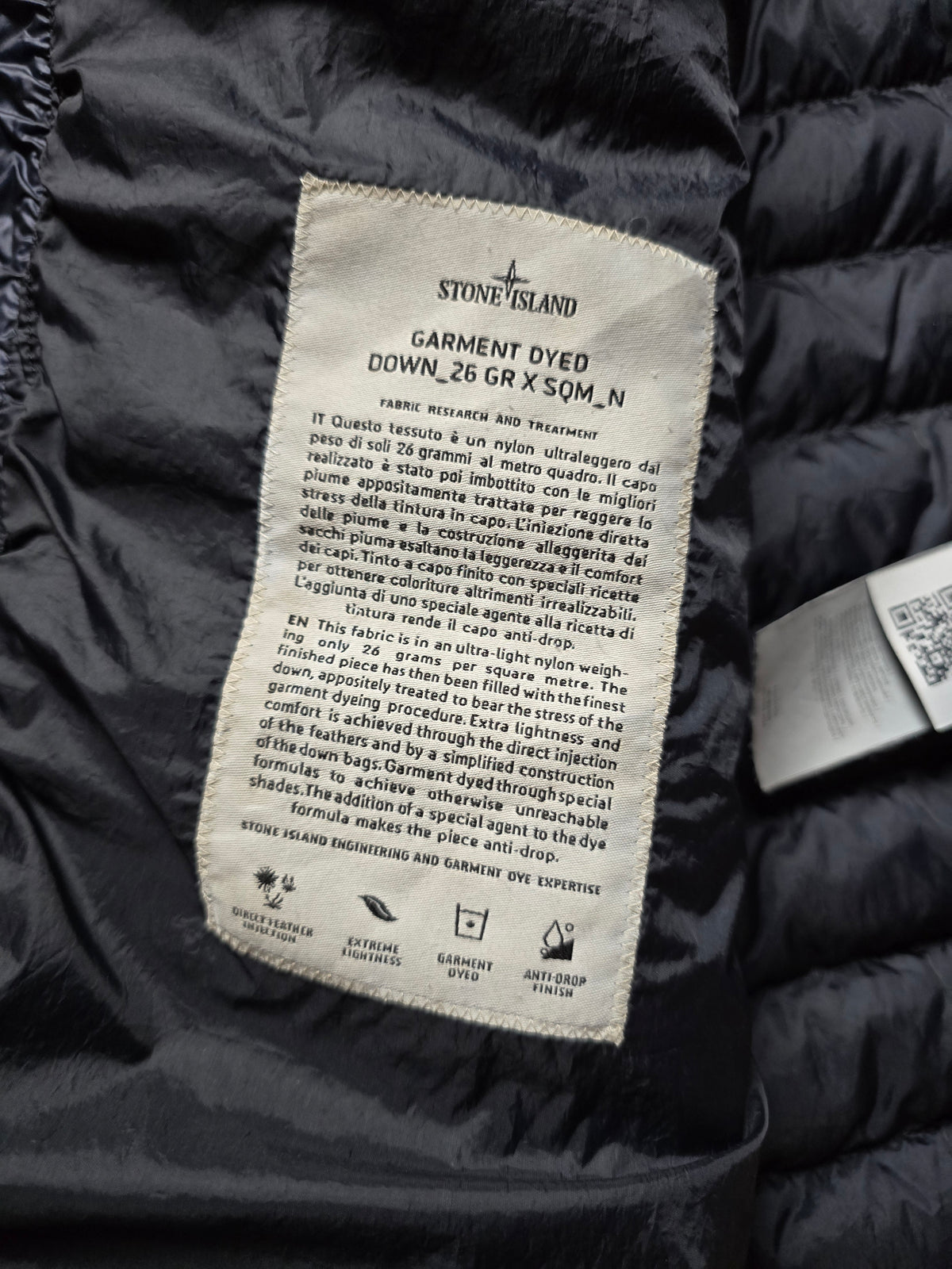Stone Island Garment Dyed Ultralight Down Puffer Jacket (L)