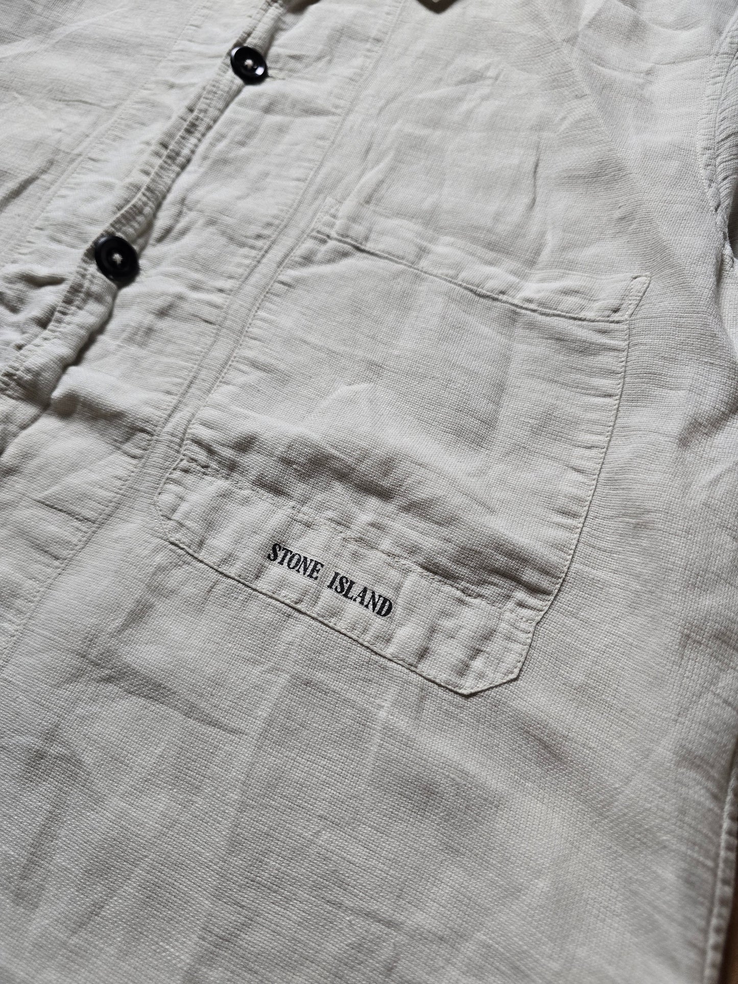 Vintage Stone Island Lightweight Linen & Cotton SS Shirt (M)