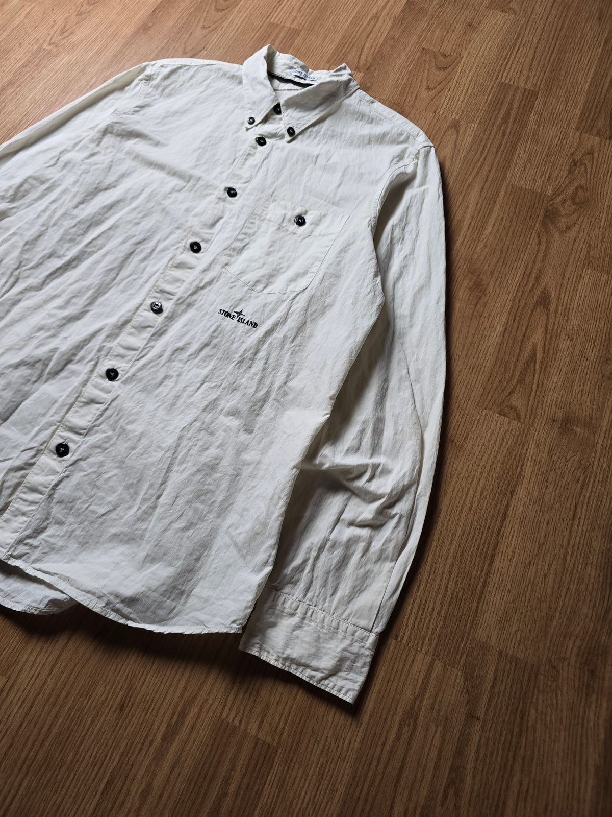 Vintage Stone Island Embroidered Cotton blend LS Shirt (L)
