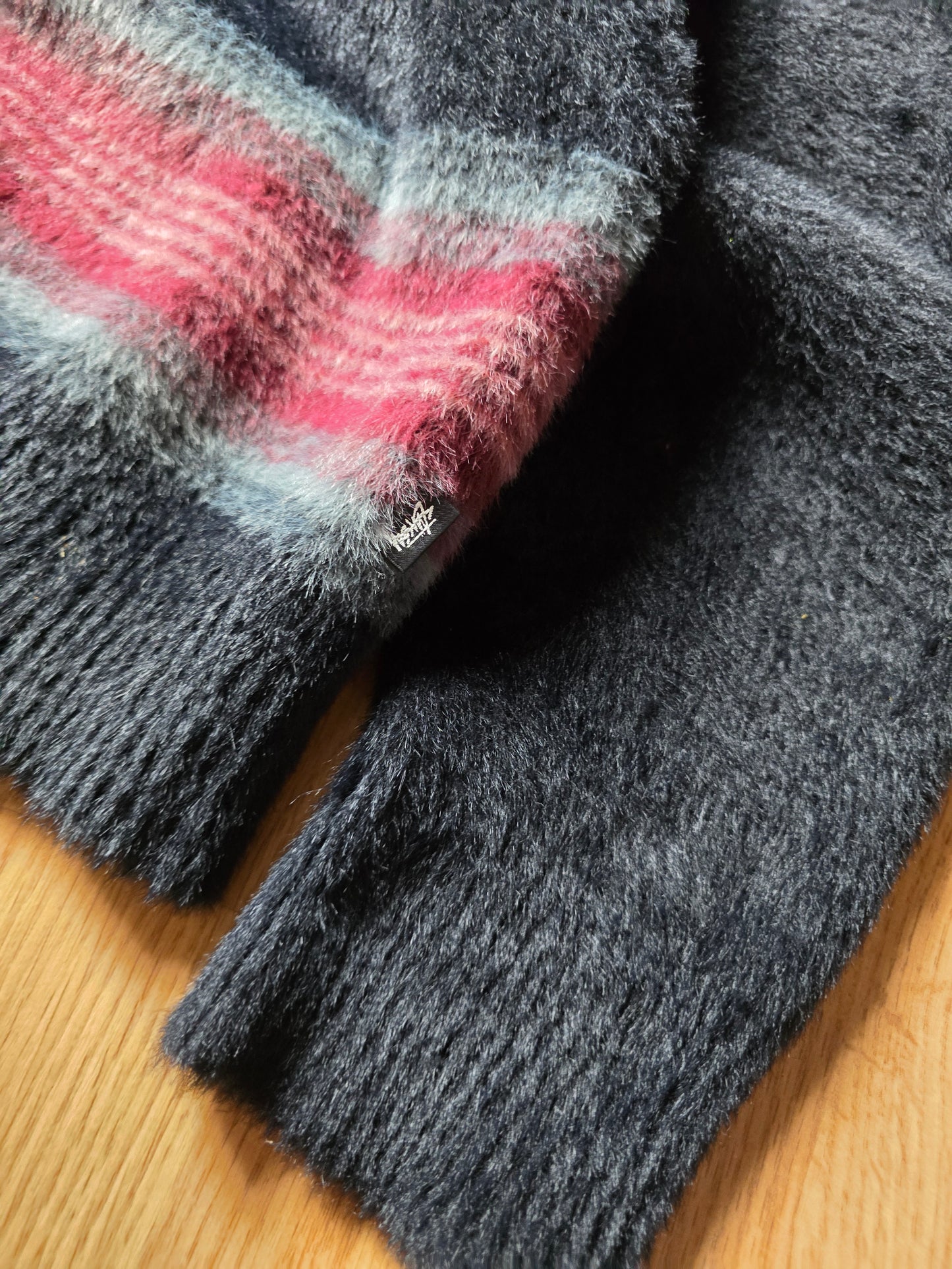 Stussy Striped 'Shaggy' Cardigan (M)