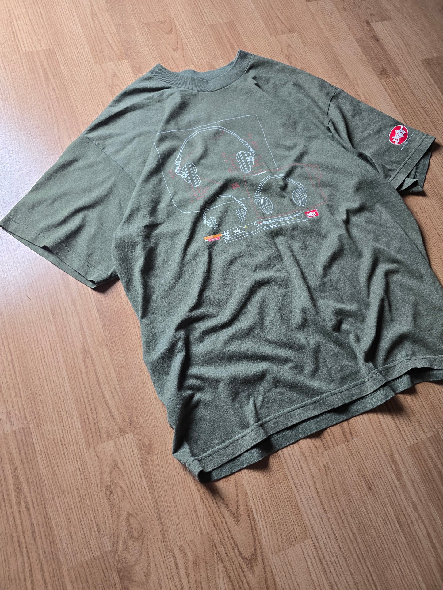 Rare 90s Jnco Headphone Graphic T-shirt (L)