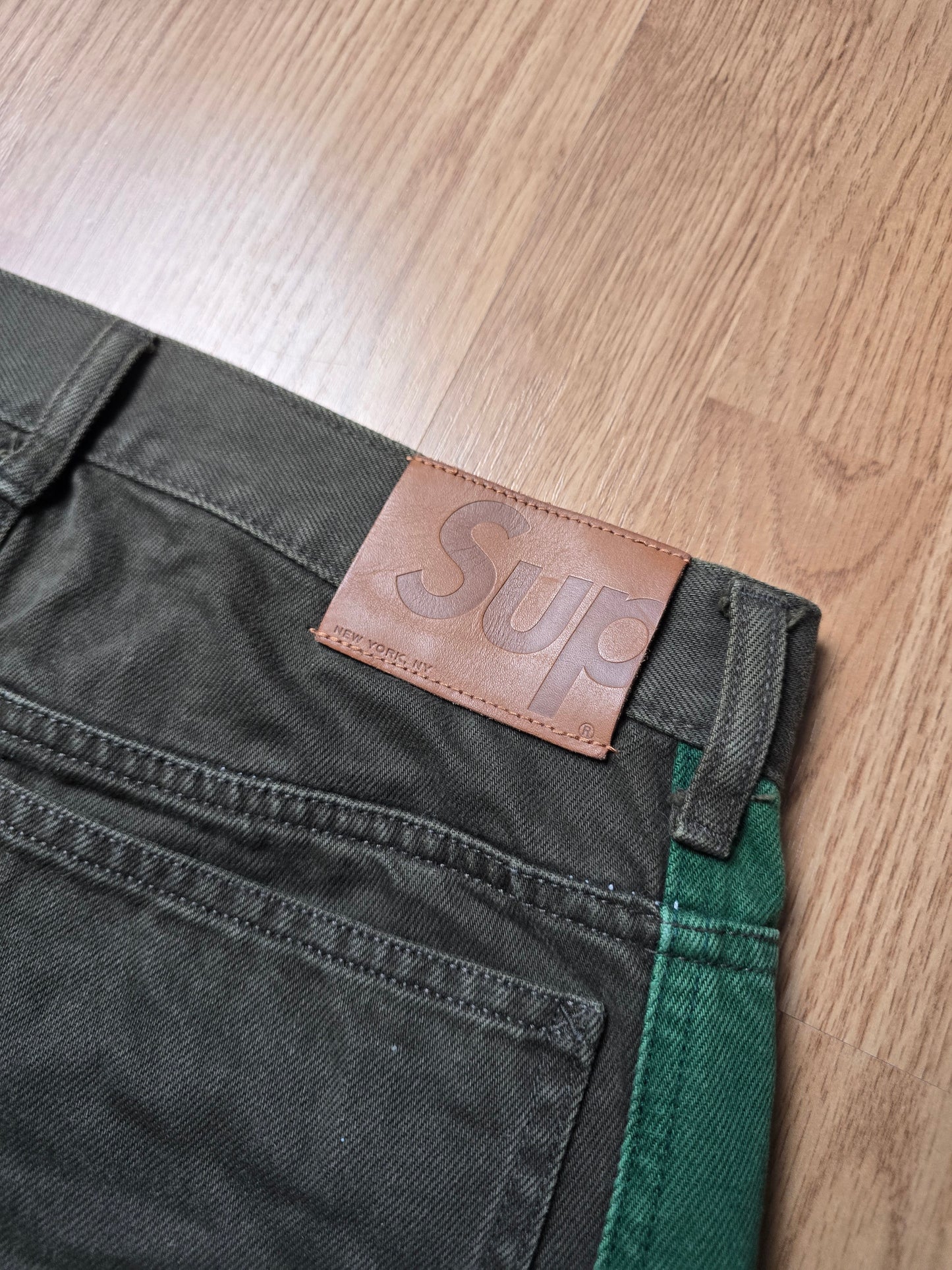 Supreme Radial Embroidered Loose Fit Jeans (32x30)