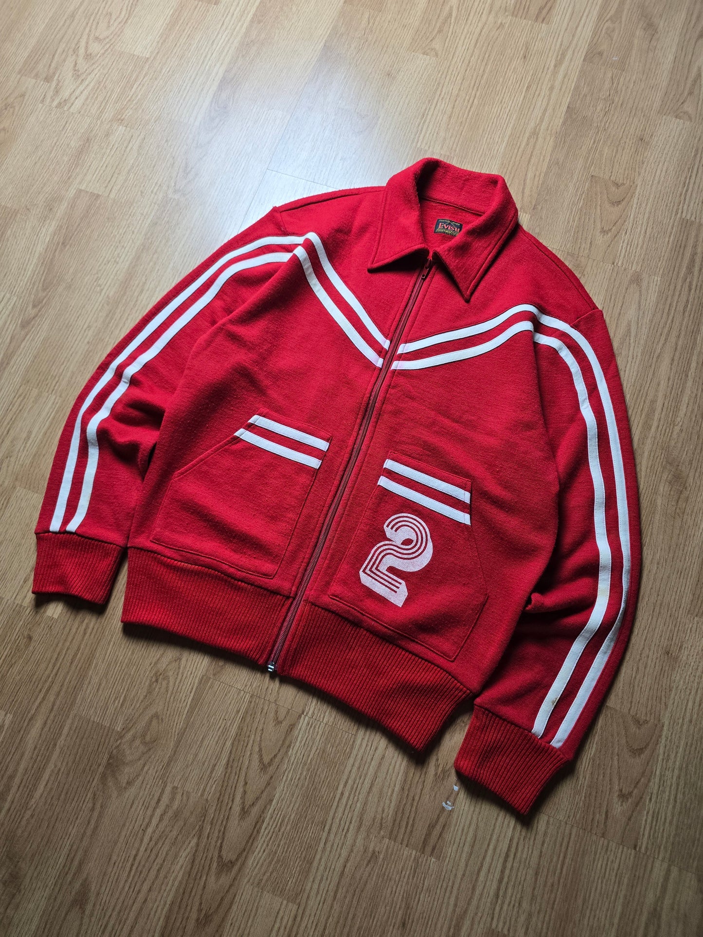 00s Evisu Wool-Blend Knit Zip Track top (M)