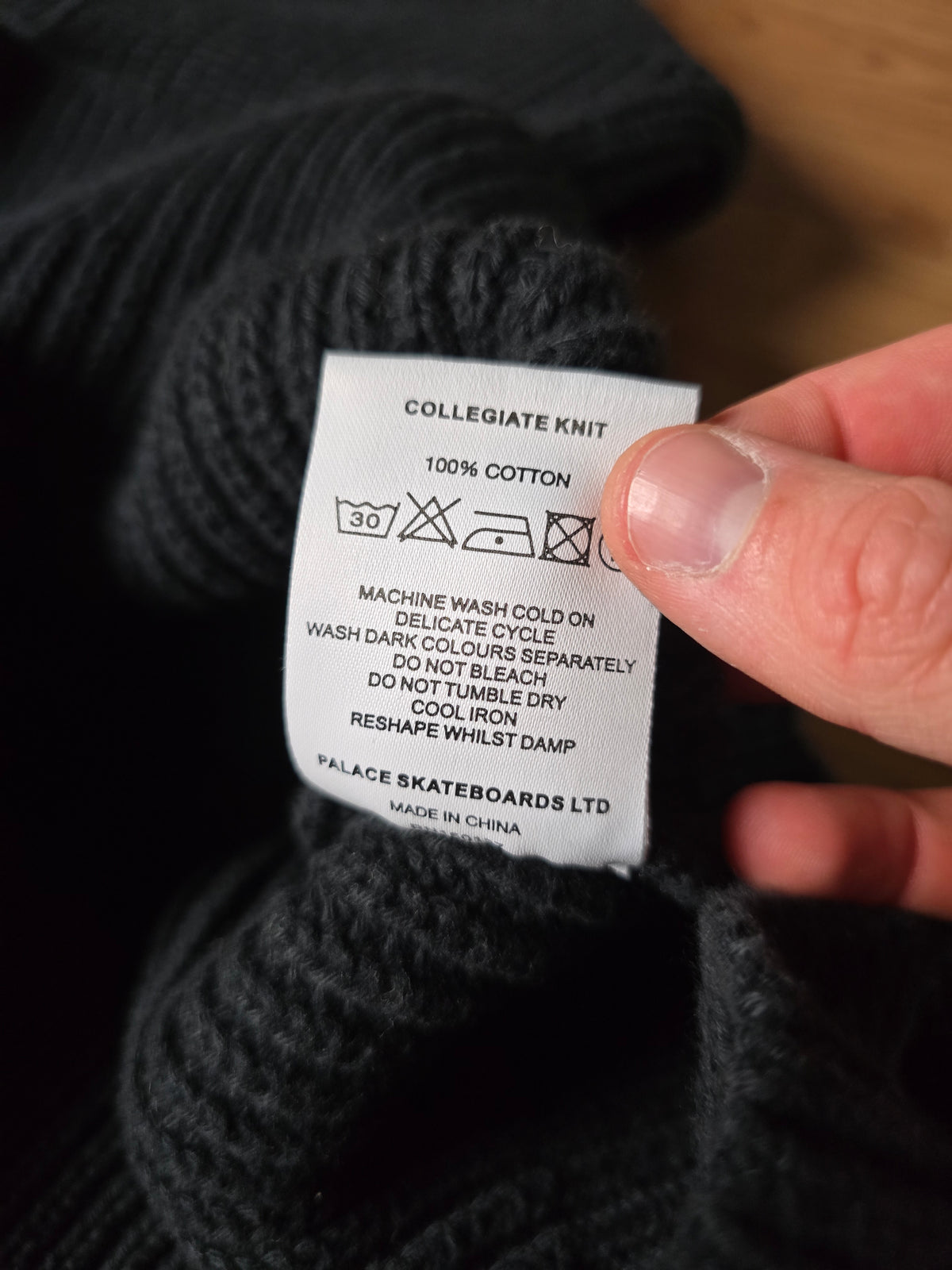 Palace 'Collegiate Knit' Fisherman Style Sweater (XL)