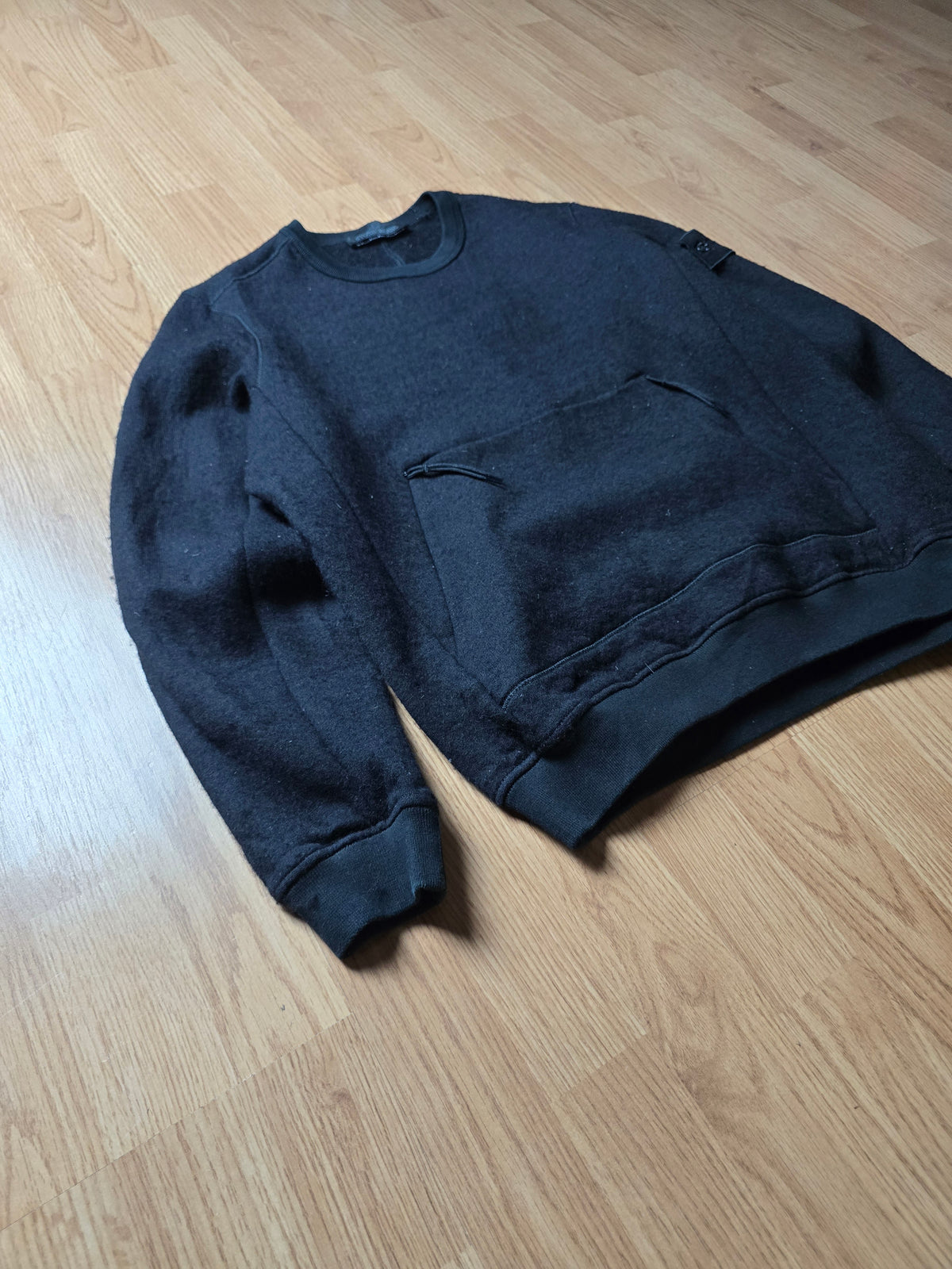 Stone Island Ghost Piece Wool Jersey Sweatshirt (S)