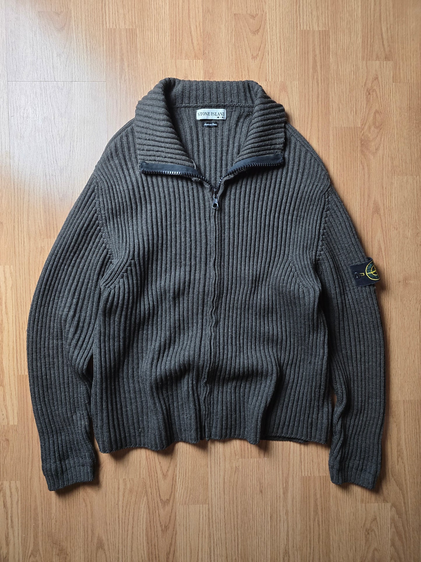 Stone Island AW01 Wool Zip Knitted Cardigan (M)