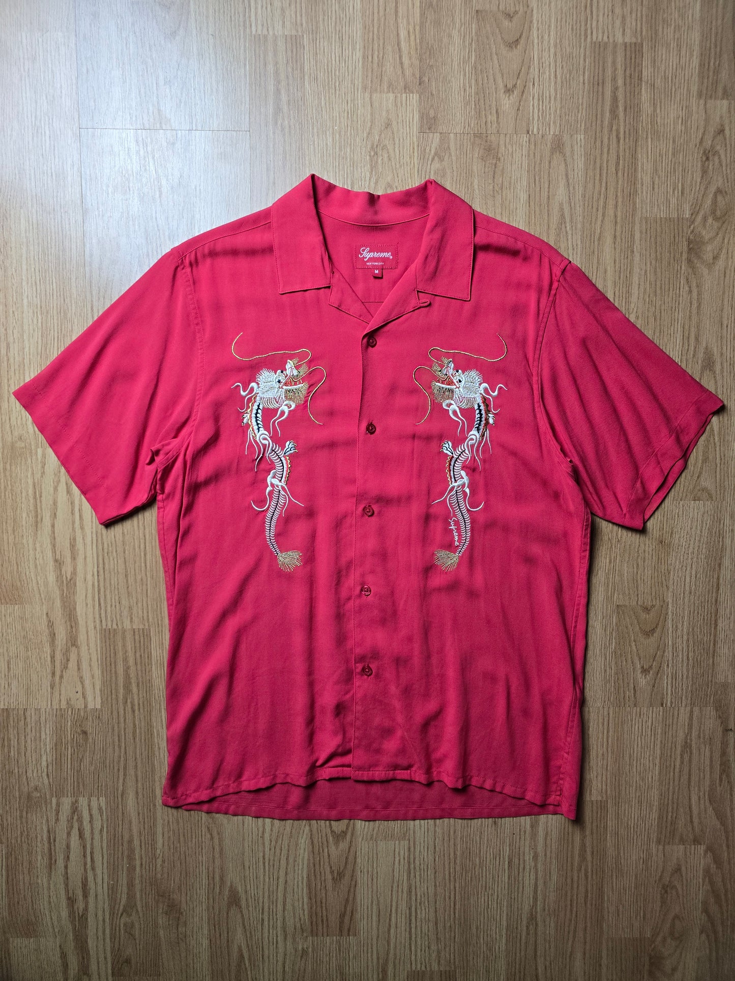 Supreme Dragon Rayon Button Up Shirt (M)