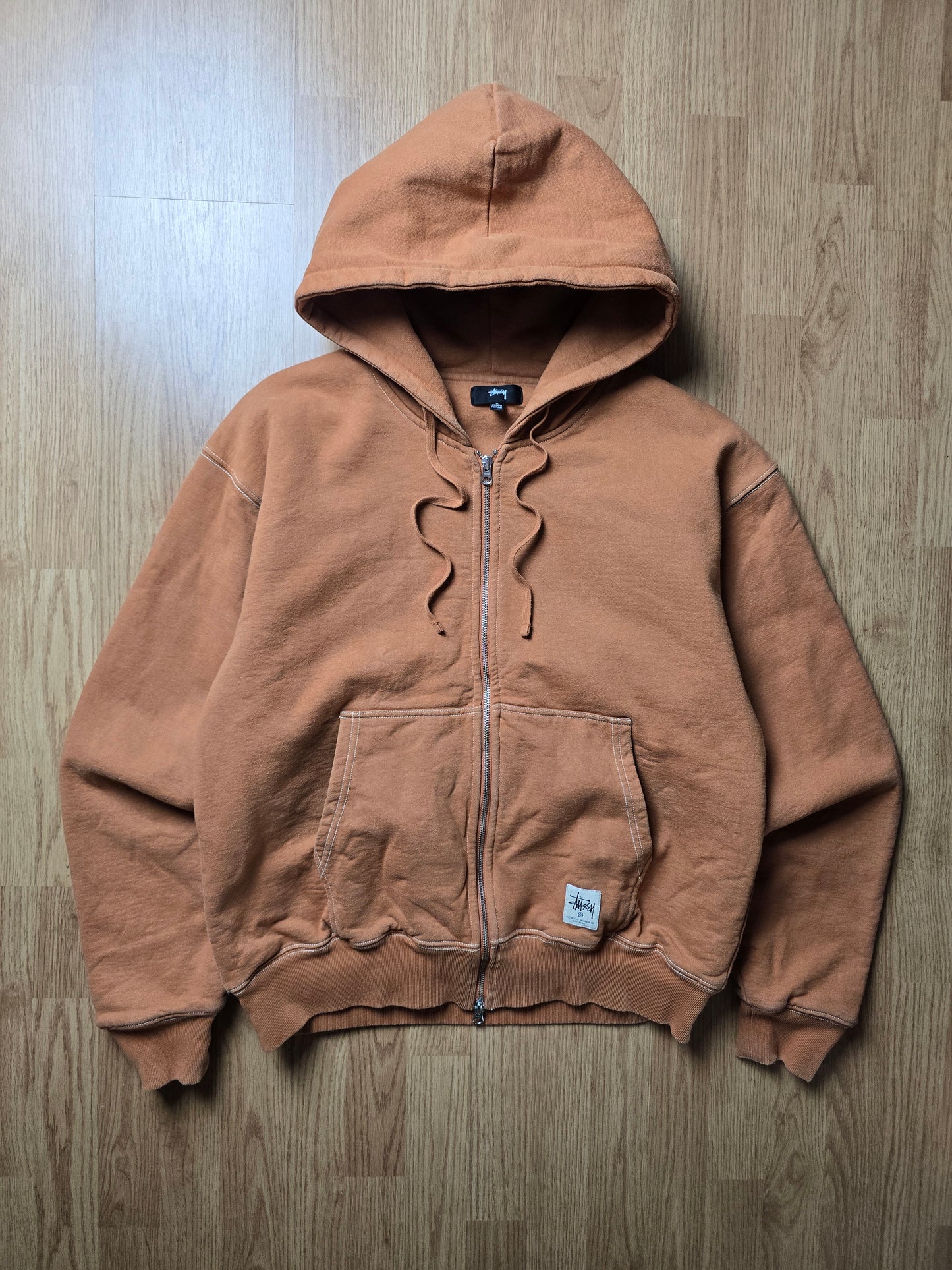 Stussy 'Double Face Label Zip' Heavyweight Hoodie (L)