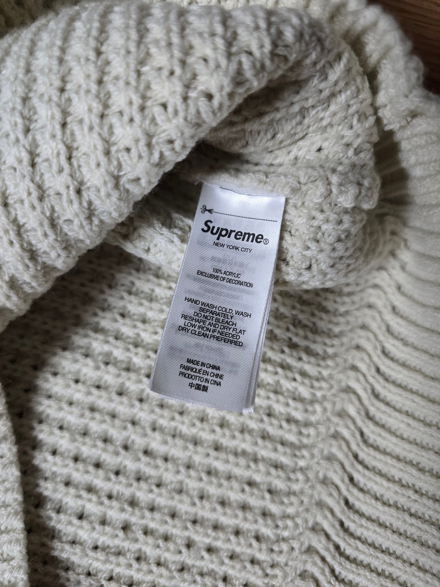 Supreme Small Box Waffle Knit Sweater (M/L)