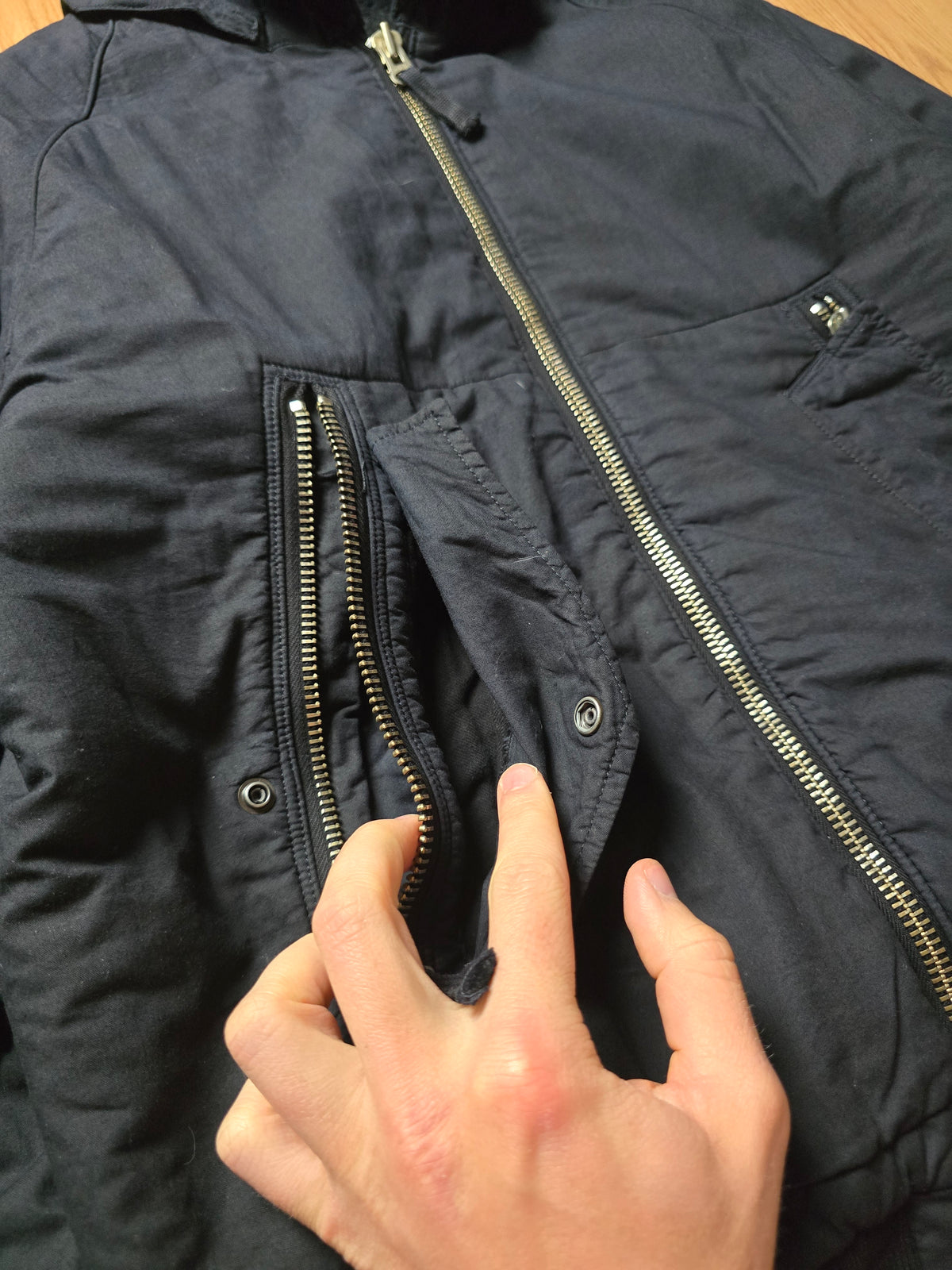 Stone Island Flaace Lined Mussola Gommata Hooded Bomber Jacket (M)