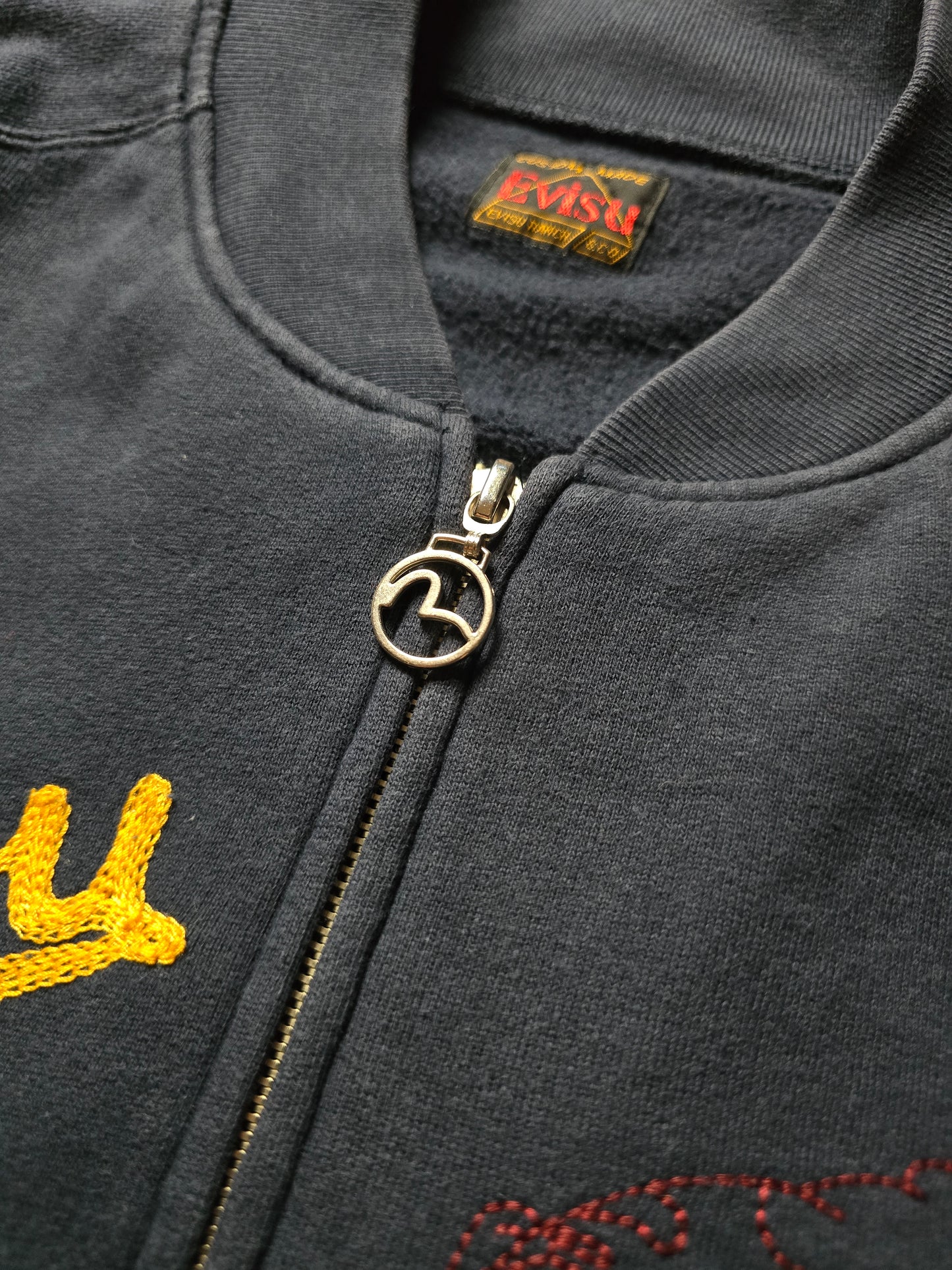 00s Evisu Embroidered Cotton Zip Bomber (L/XL)