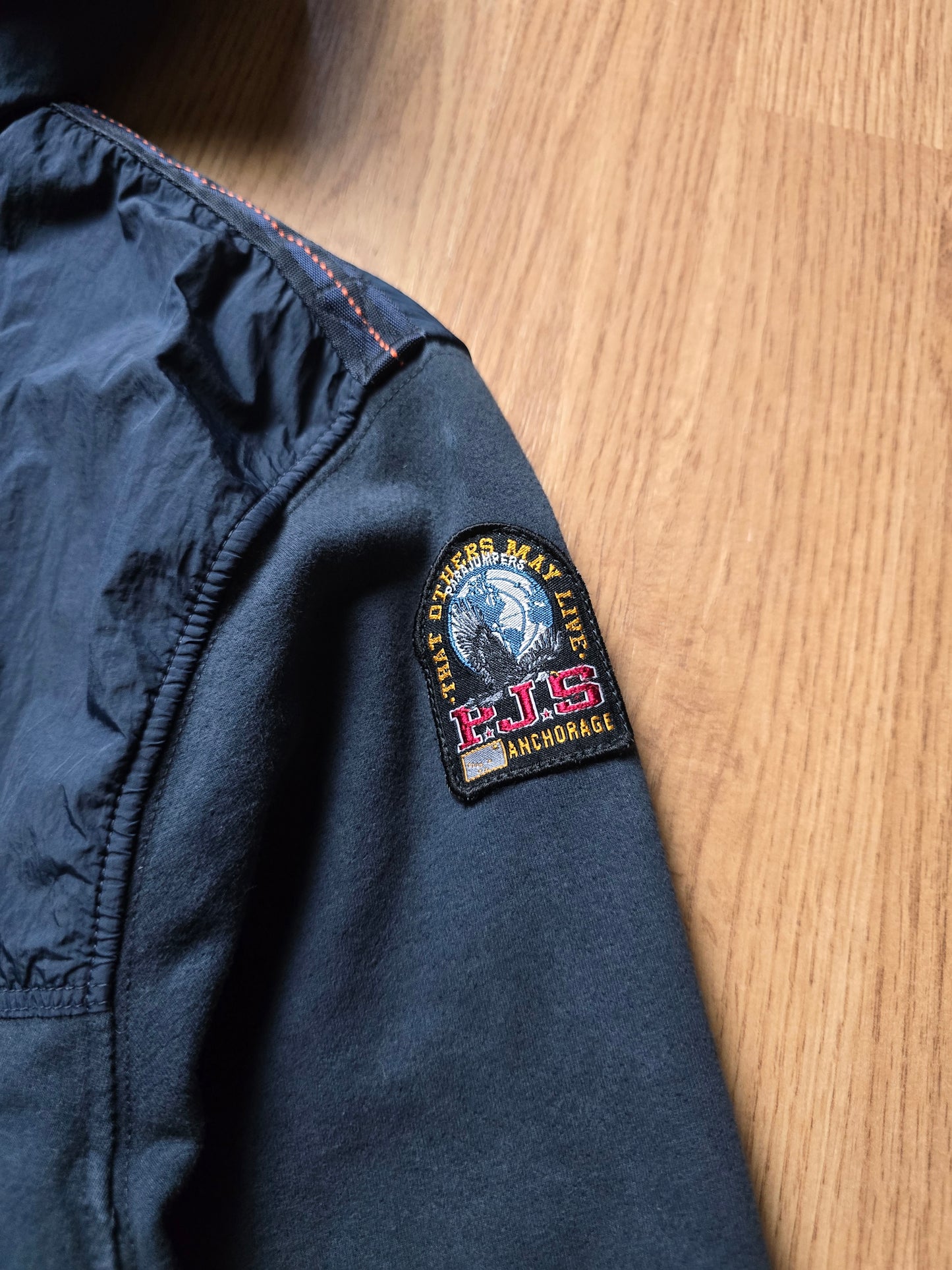 Parajumpers 'Fleece' Nylon Panelled Zip Hoodie (M)