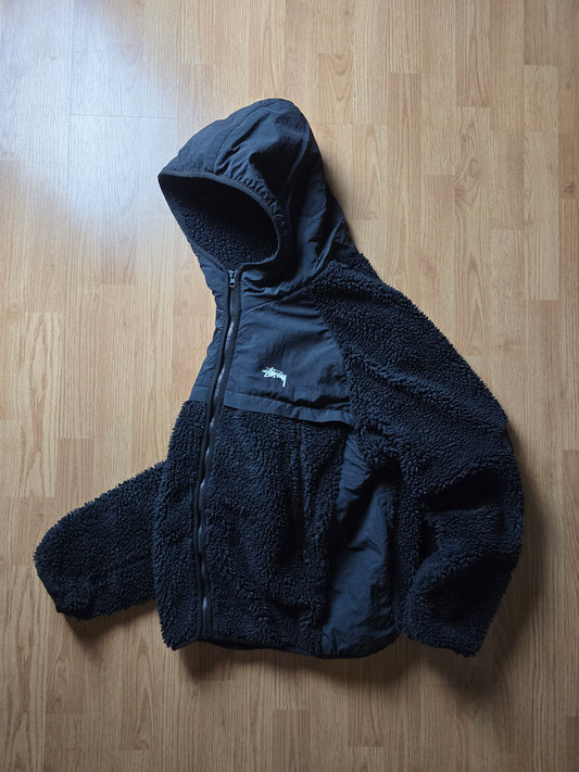 Stussy Sherpa Panelled Hooded Jacket (L)