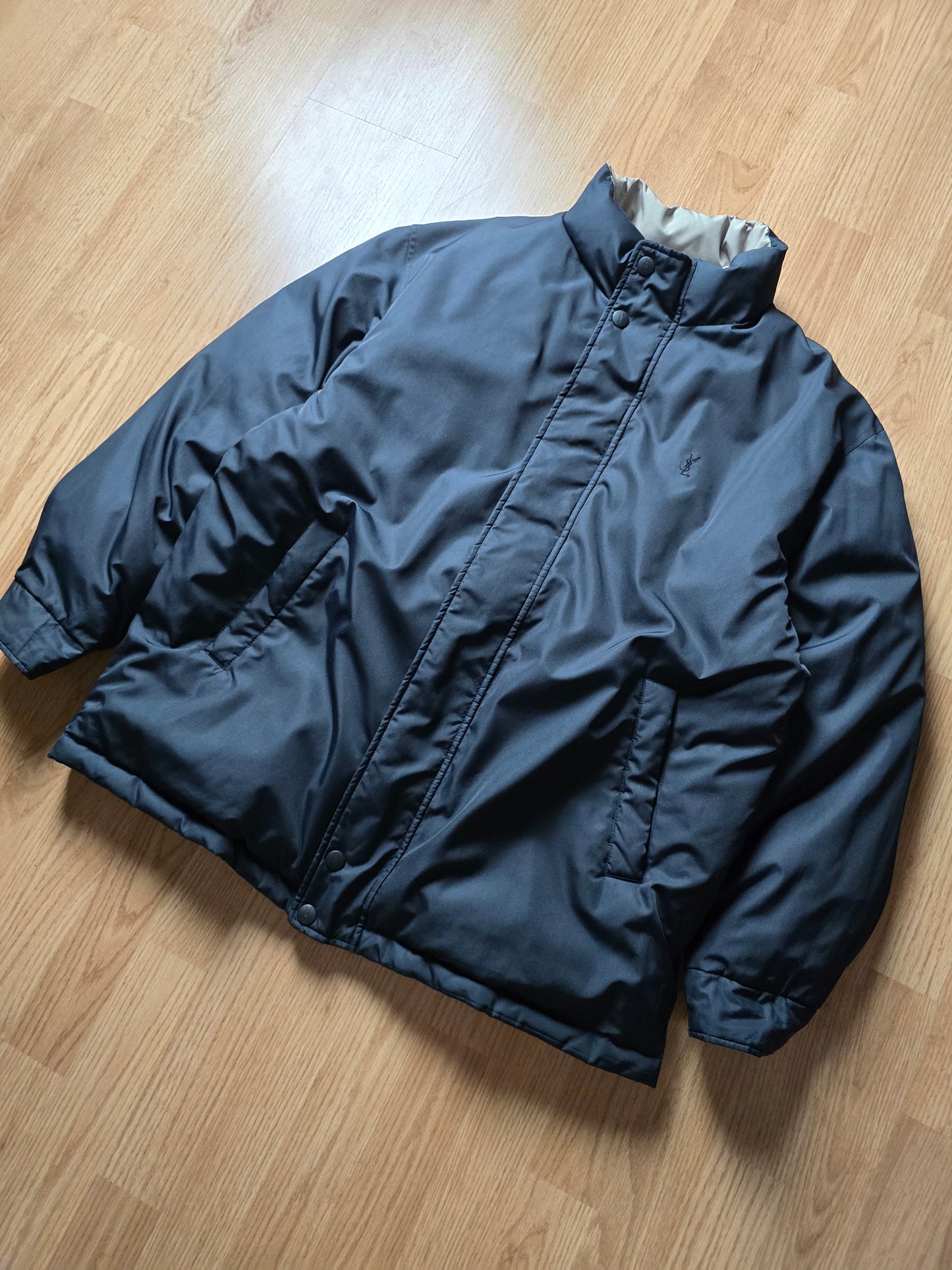 Vintage YSL Reversible Down Puffer Jacket (L)