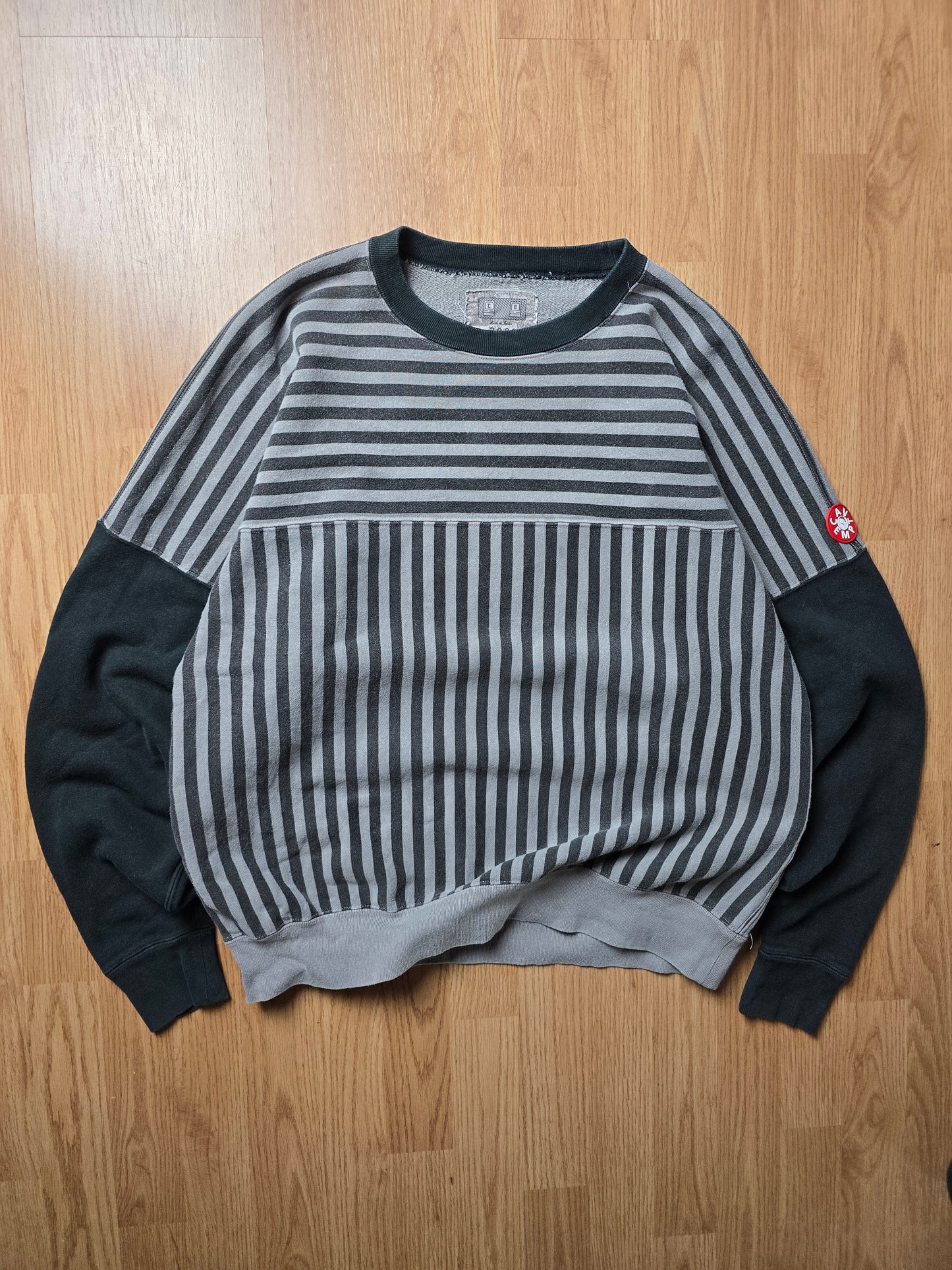 Cav Empt Overdyed Stripe Crewneck Sweatshirt (M/L)