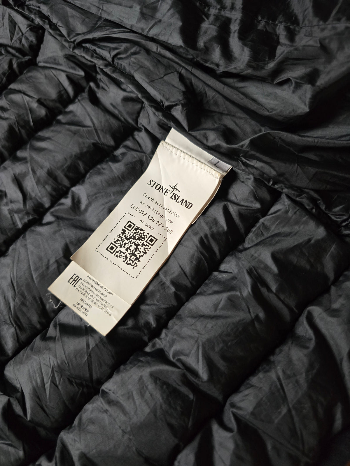Stone Island O-Cotton / R-Nylon Tela Down Puffer Jacket (L)