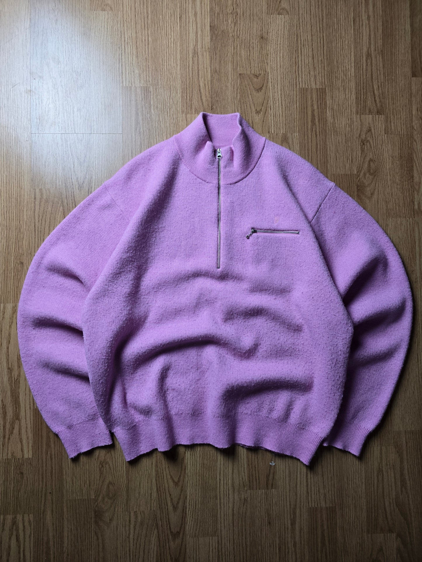 Stussy Half Zip Mock Neck Sweater (L)