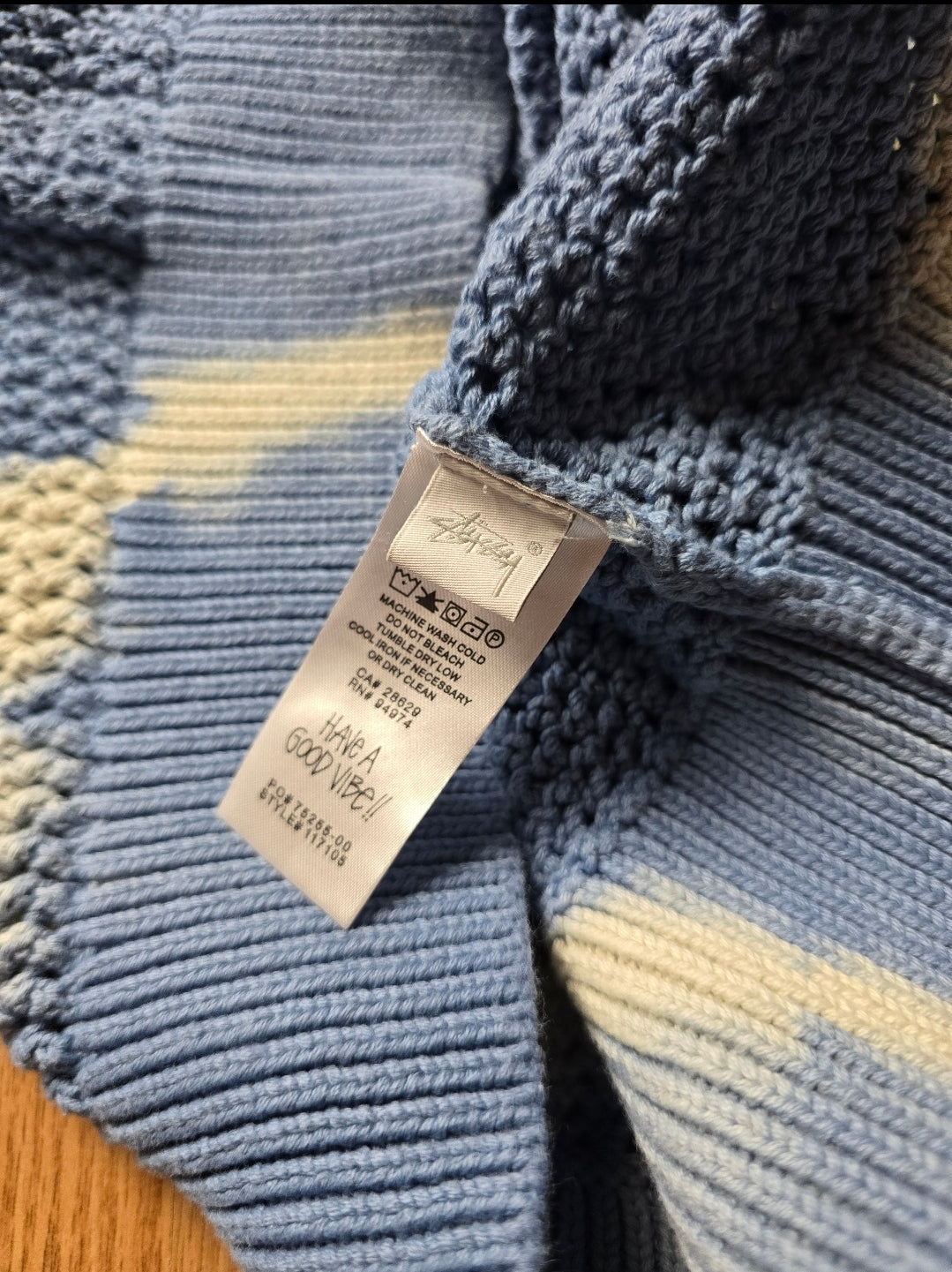 Stussy Pigment Dyed Loose Gauge Knit Sweater (L)