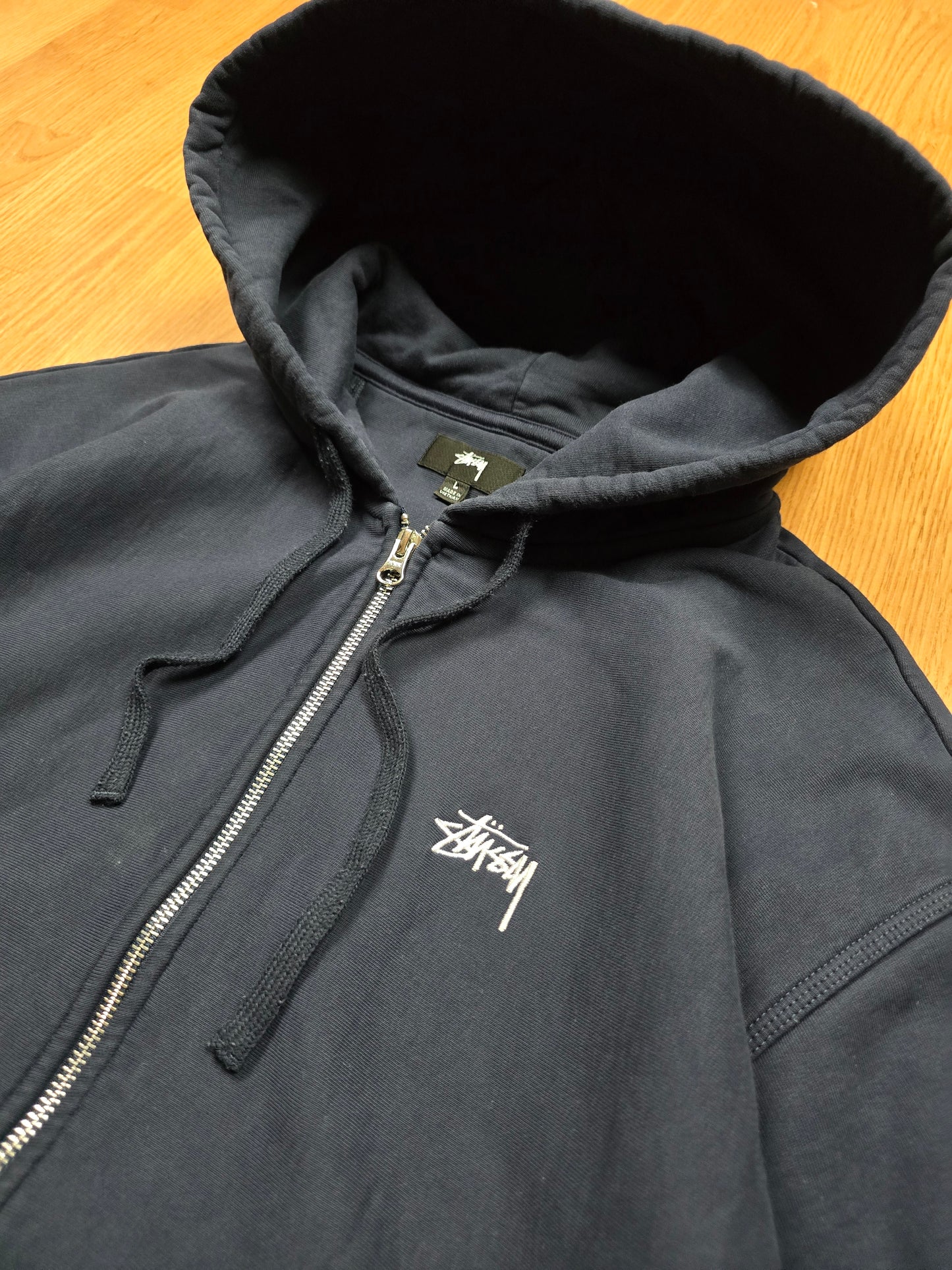 Stussy Stock Logo Zip Hoodie (L)