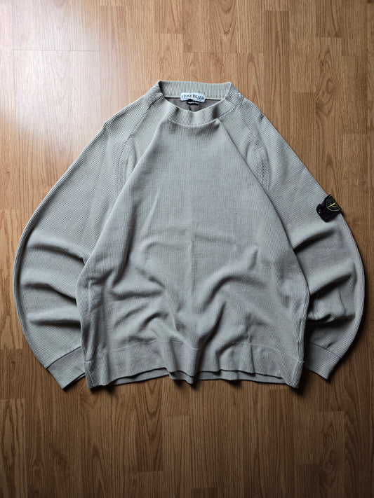 Vintage Stone Island 2001 Ribbed Cotton Sweater (XL)