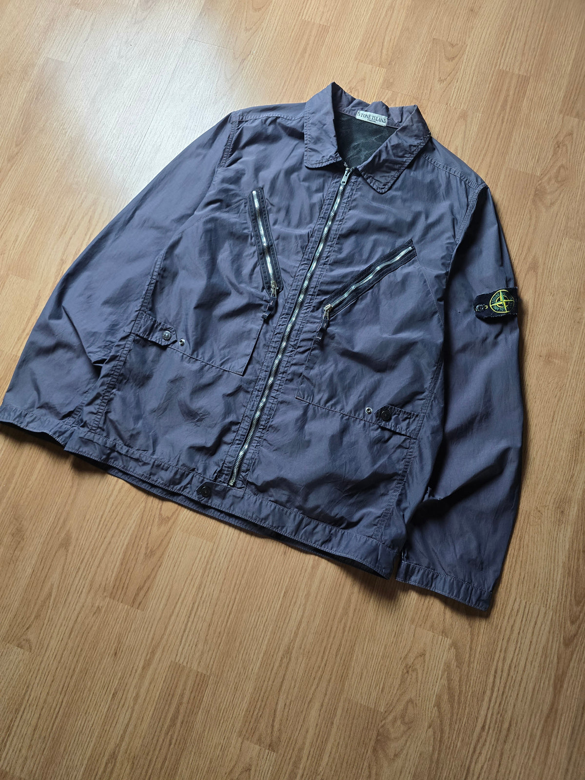 Vintage Stone Island Resined Cotton-Nylon Utility Overshirt (XL/2XL)