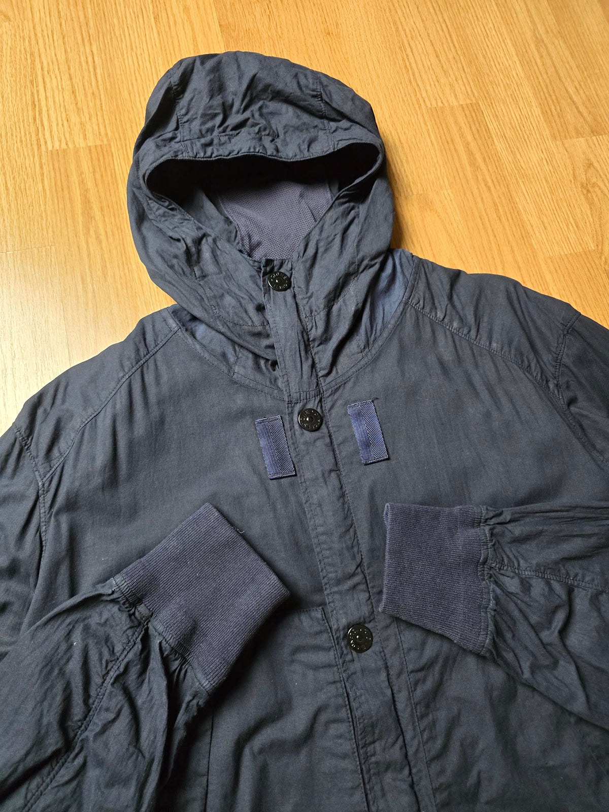 Stone Island Lightweight Mussola Gommata Hooded Bomber Jacket (L)