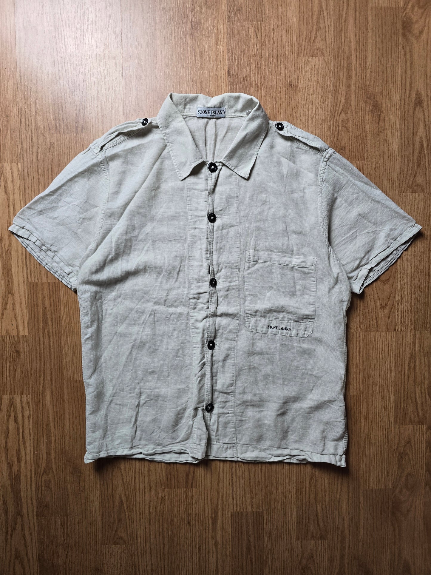 Vintage Stone Island Lightweight Linen & Cotton SS Shirt (M)