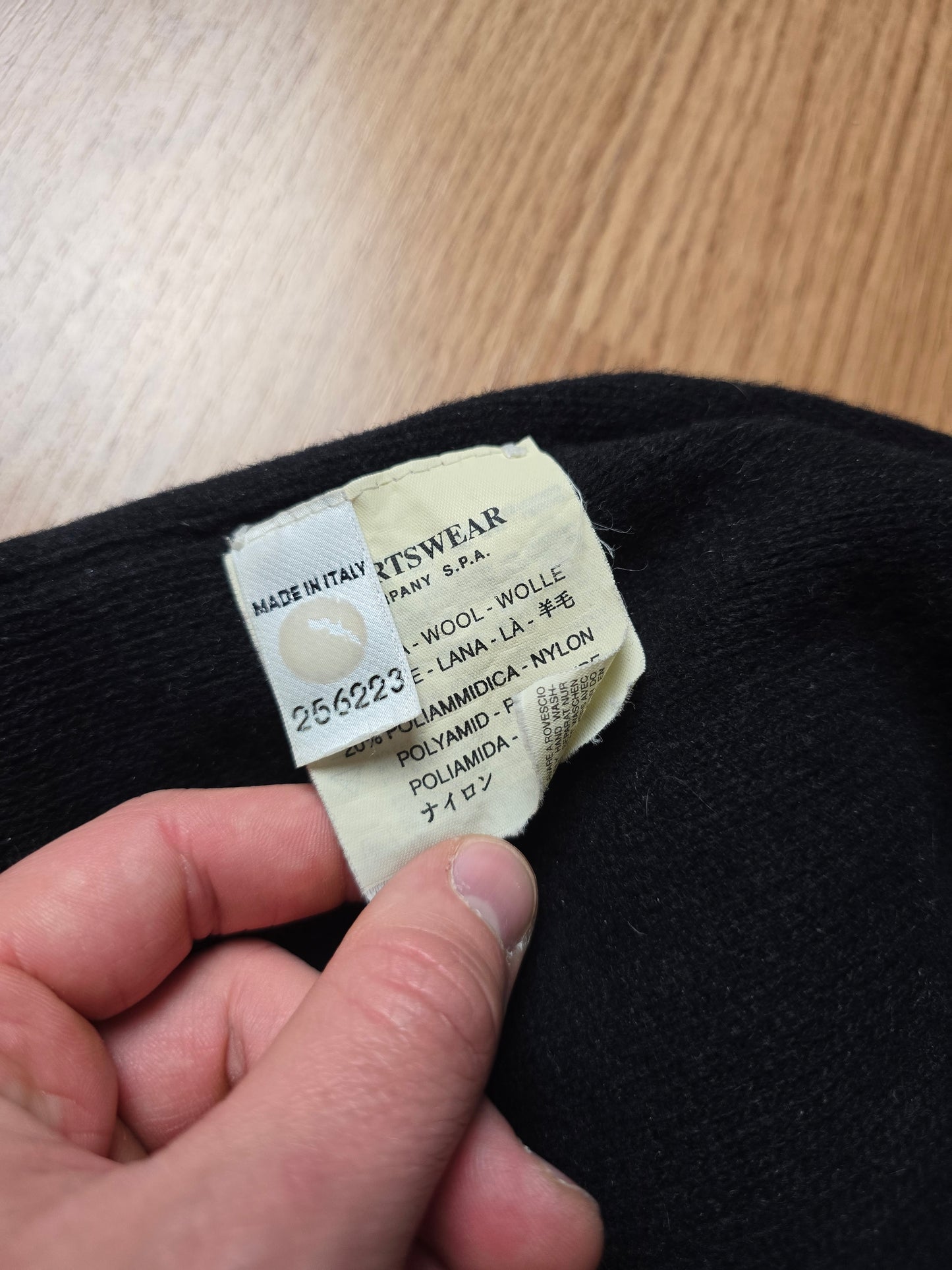 RARE Stone Island AW00 Reversible Ribbed Wool Beanie