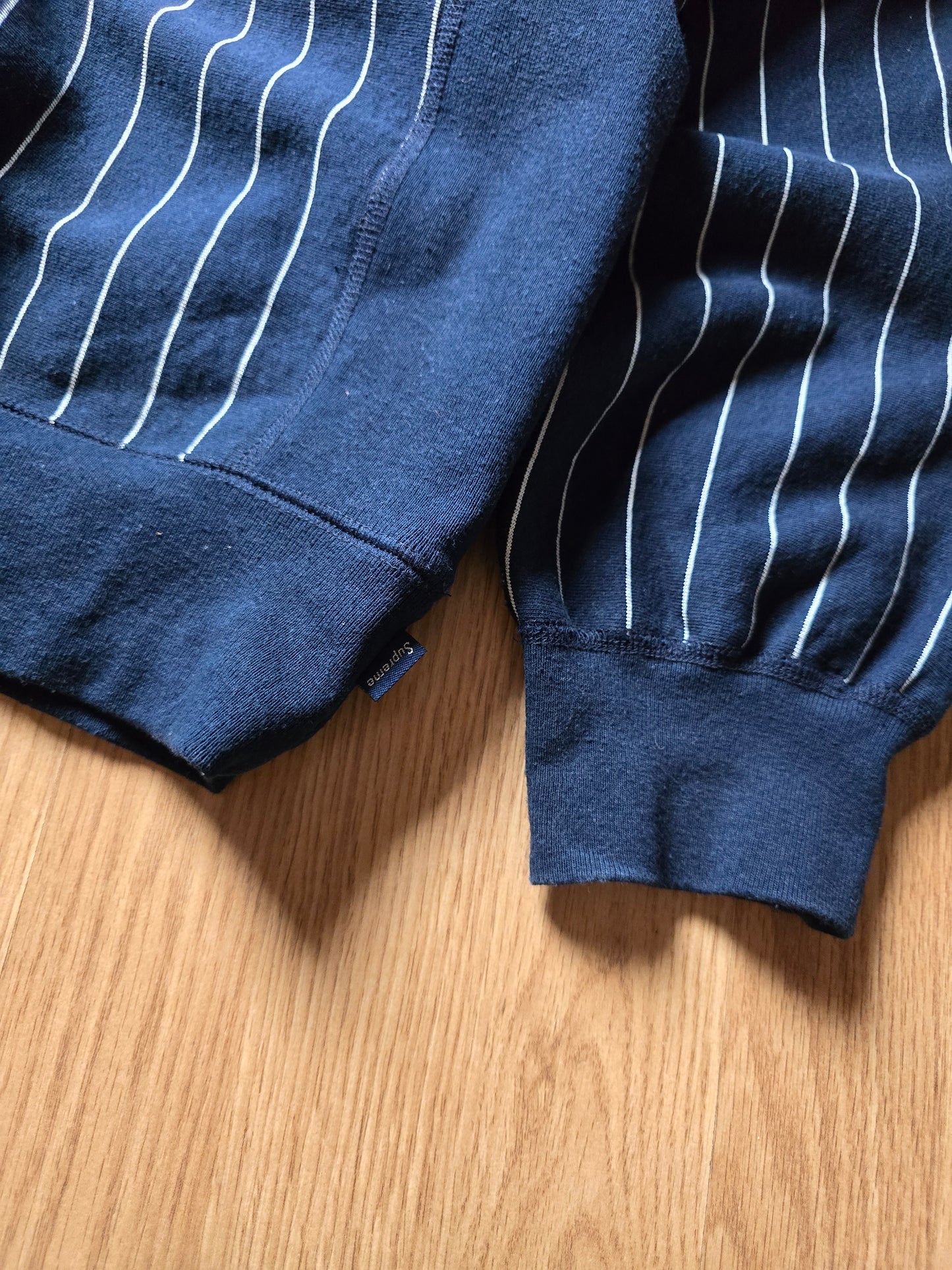 Supreme Pinstripe Crewneck Sweatshirt (XL)