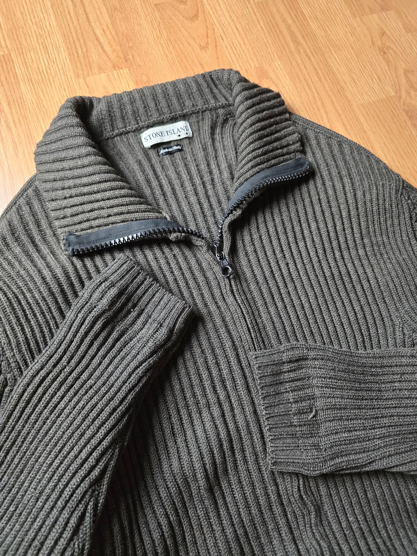 Stone Island AW01 Wool Zip Knitted Cardigan (M)