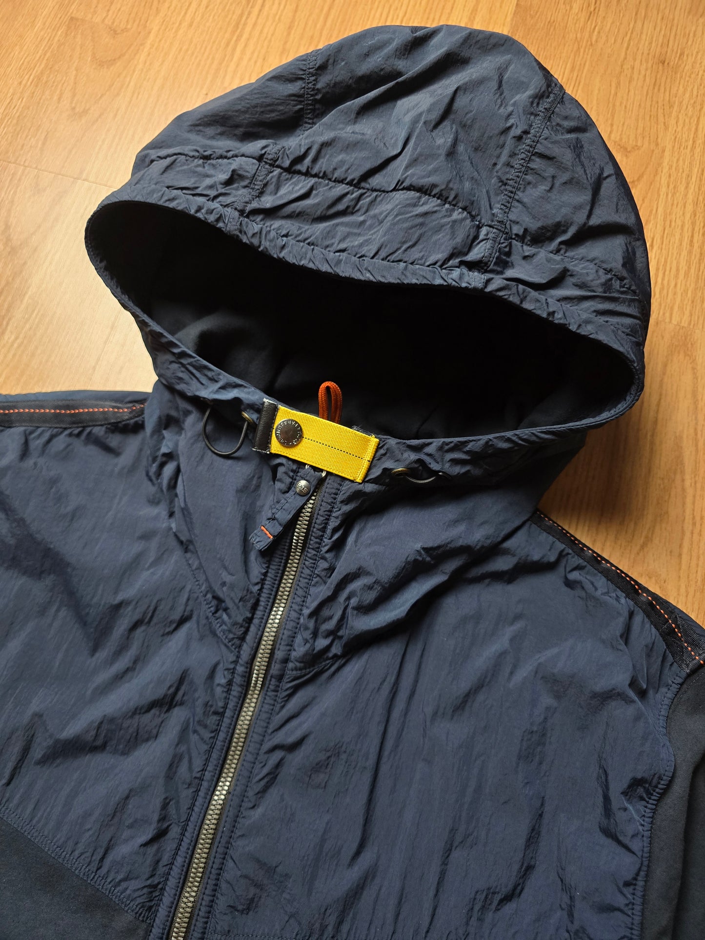 Parajumpers 'Fleece' Nylon Panelled Zip Hoodie (M)