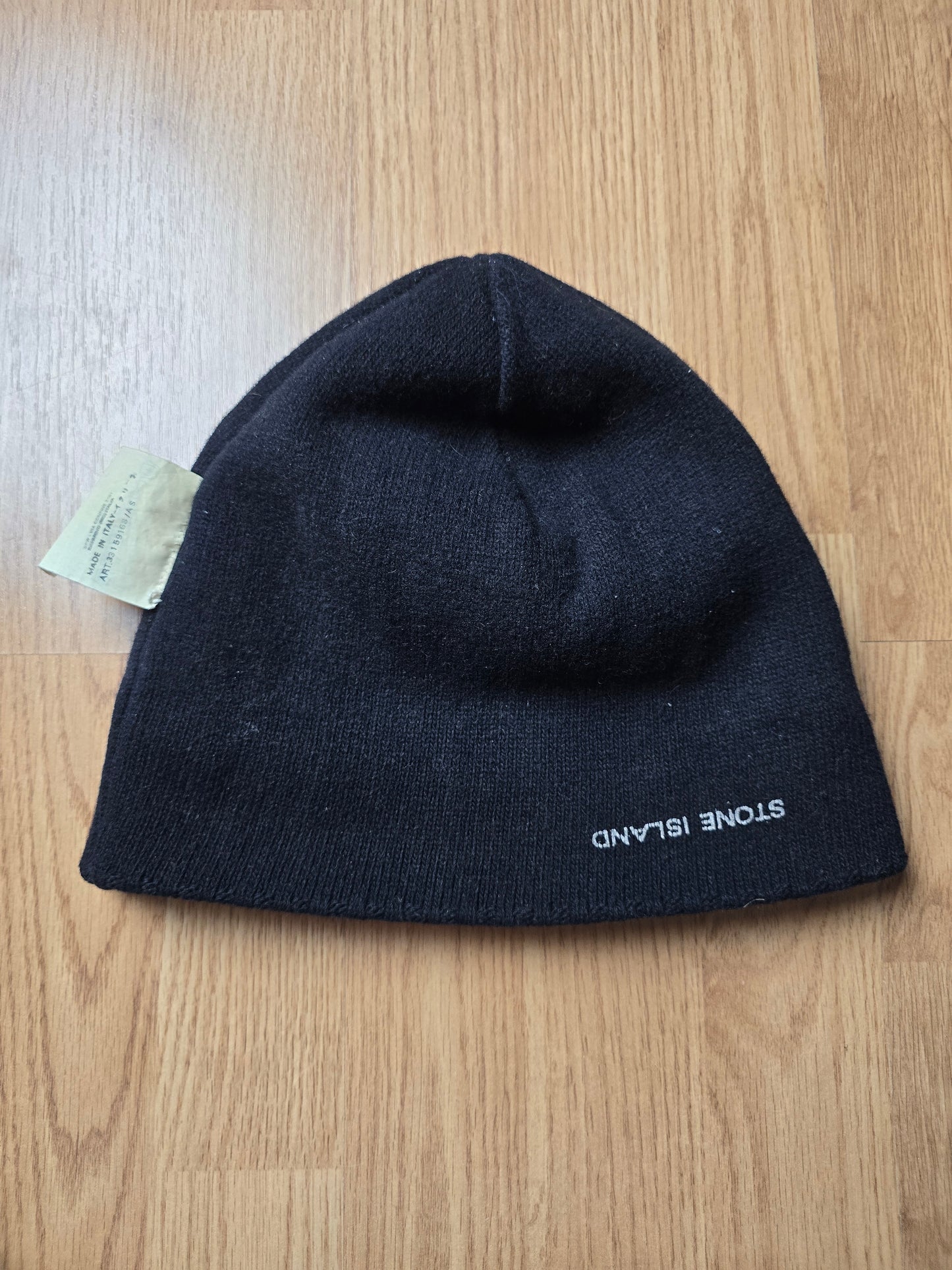 RARE Stone Island AW00 Reversible Ribbed Wool Beanie