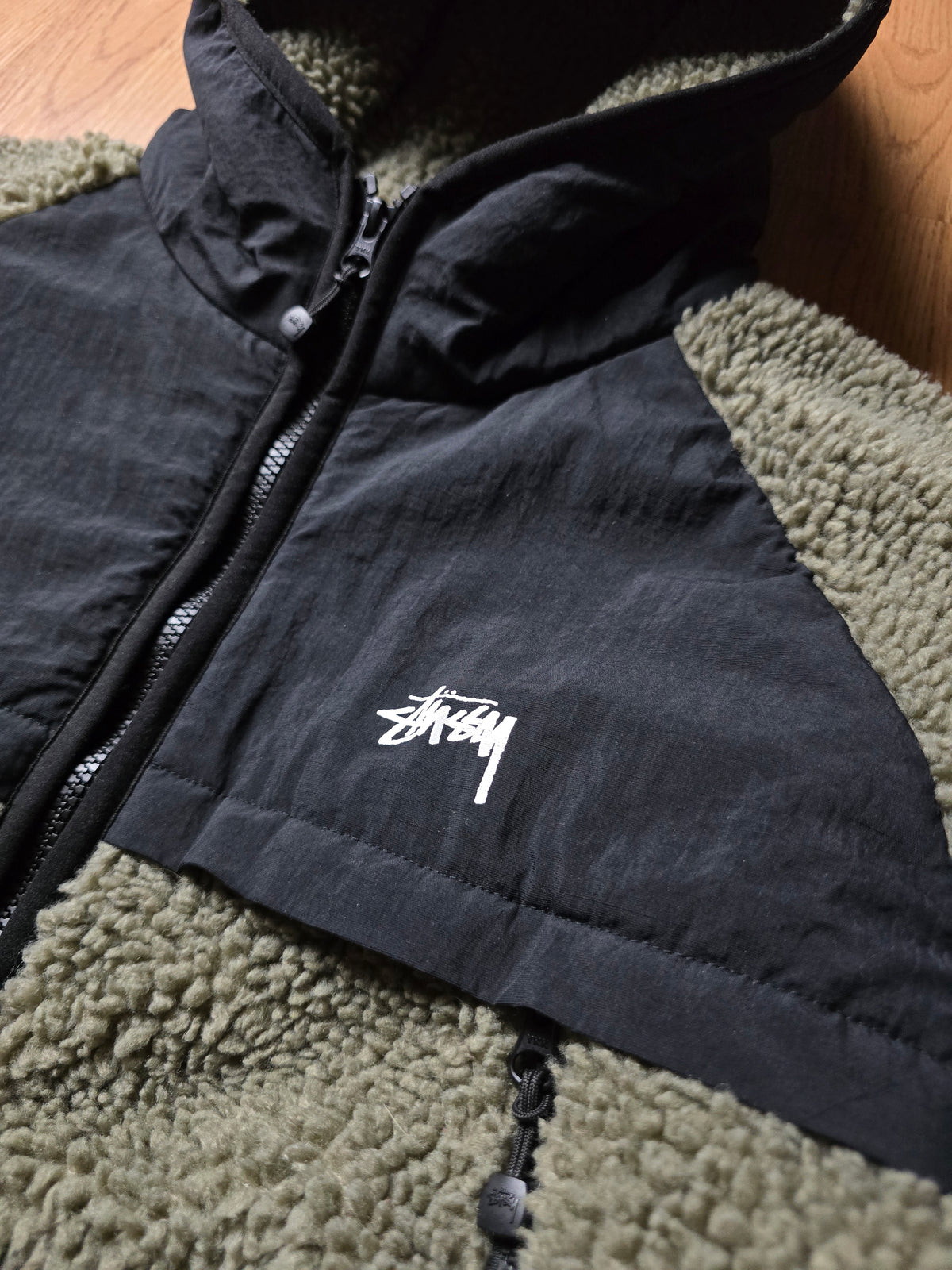 Stussy Sherpa Panelled Hooded Jacket (L)