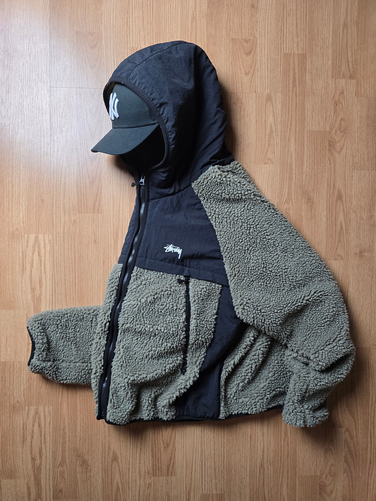 Stussy Sherpa Panelled Hooded Jacket (L)