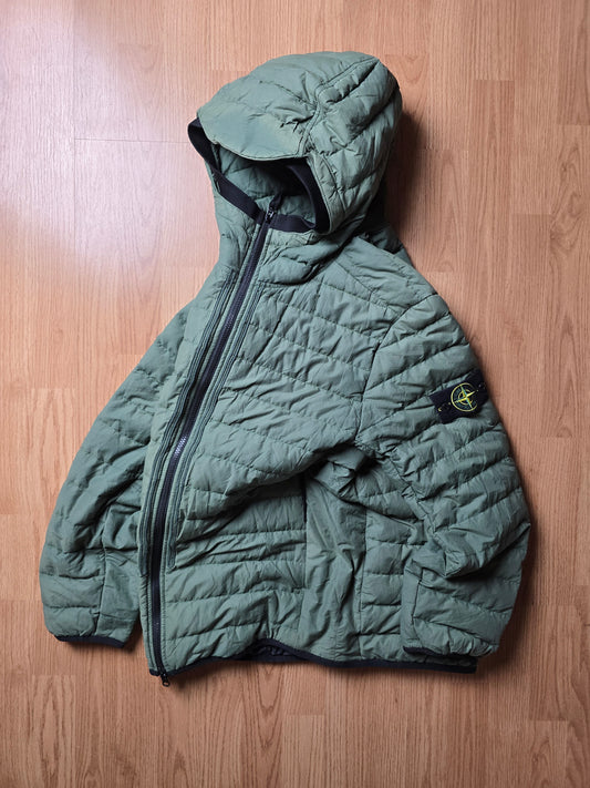 Stone Island O-Cotton / R-Nylon Tela Down Puffer Jacket (L)