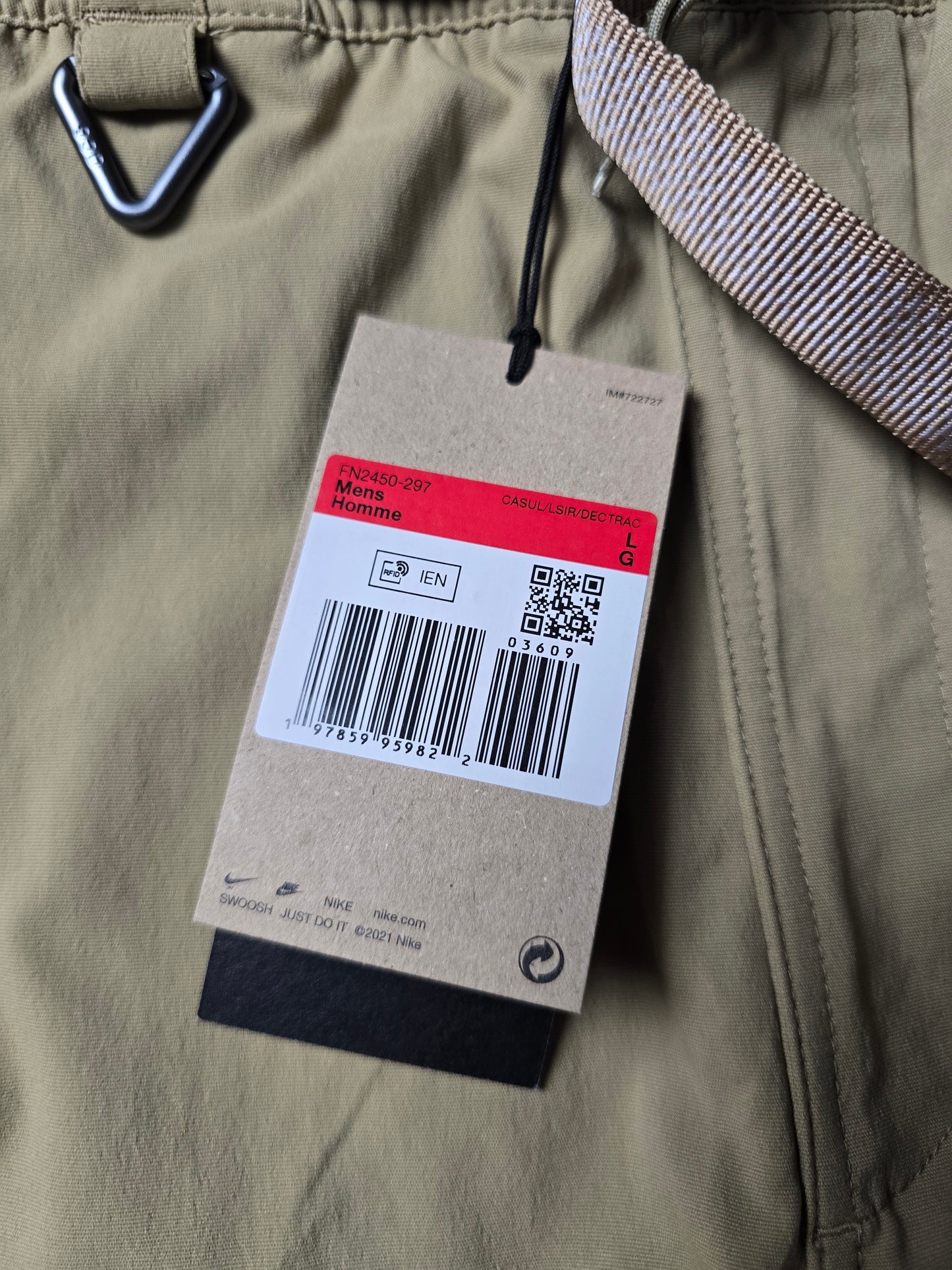 Nike ACG UV Hike Lightweight Technical Belted Shell Pants (L)