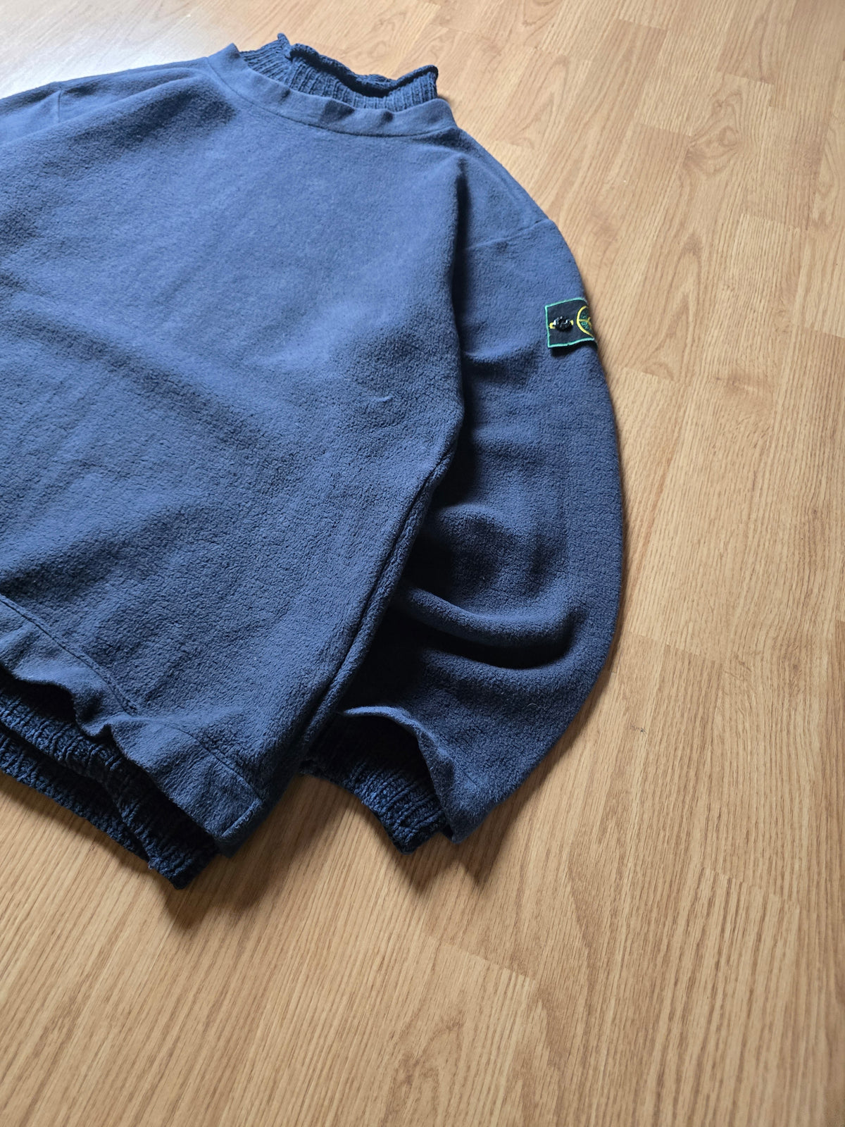 Stone Island AW95 Green Edge Dual layer Chenille Cotton Blend Knit Sweater (M/L)