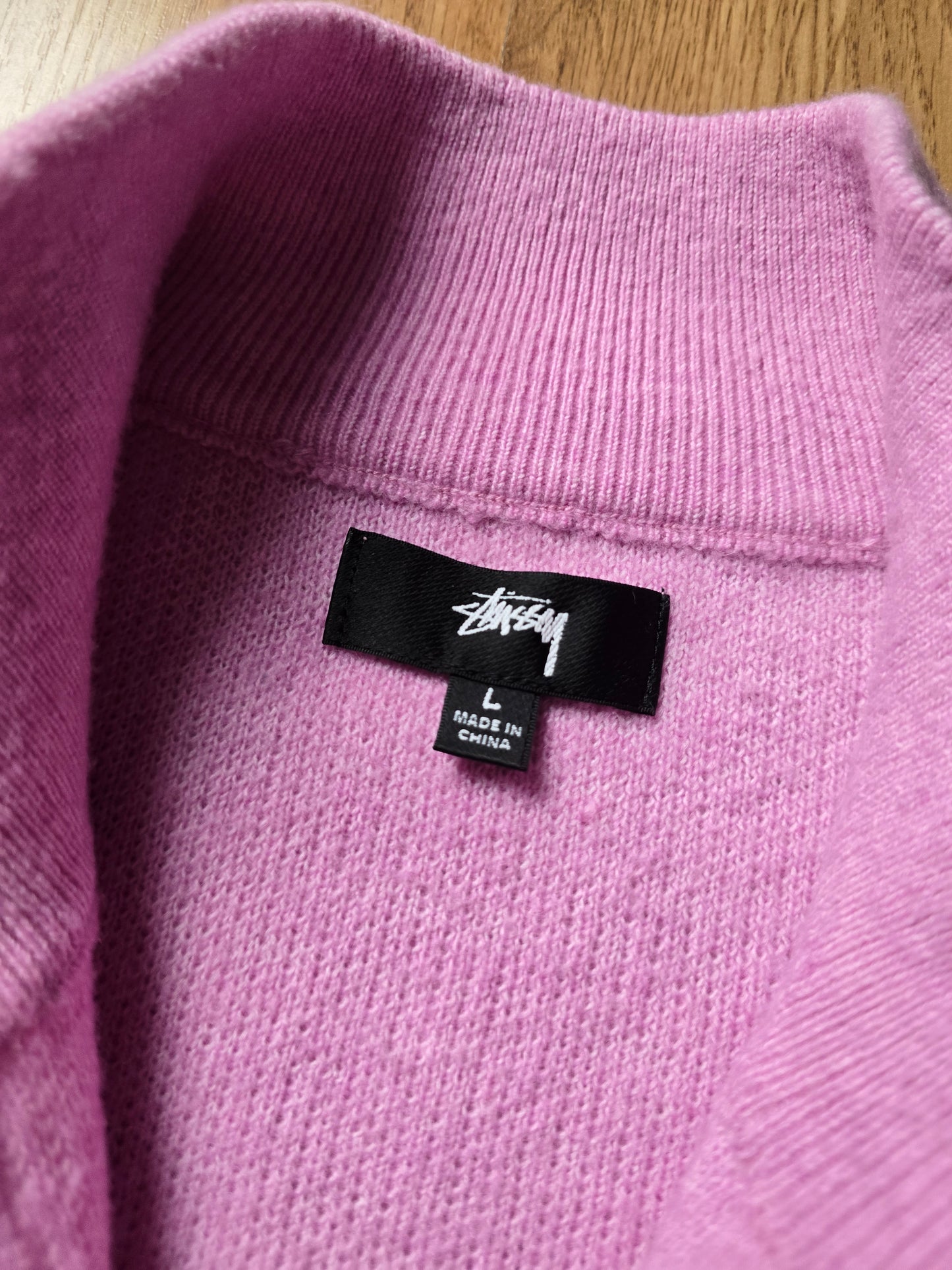 Stussy Half Zip Mock Neck Sweater (L)
