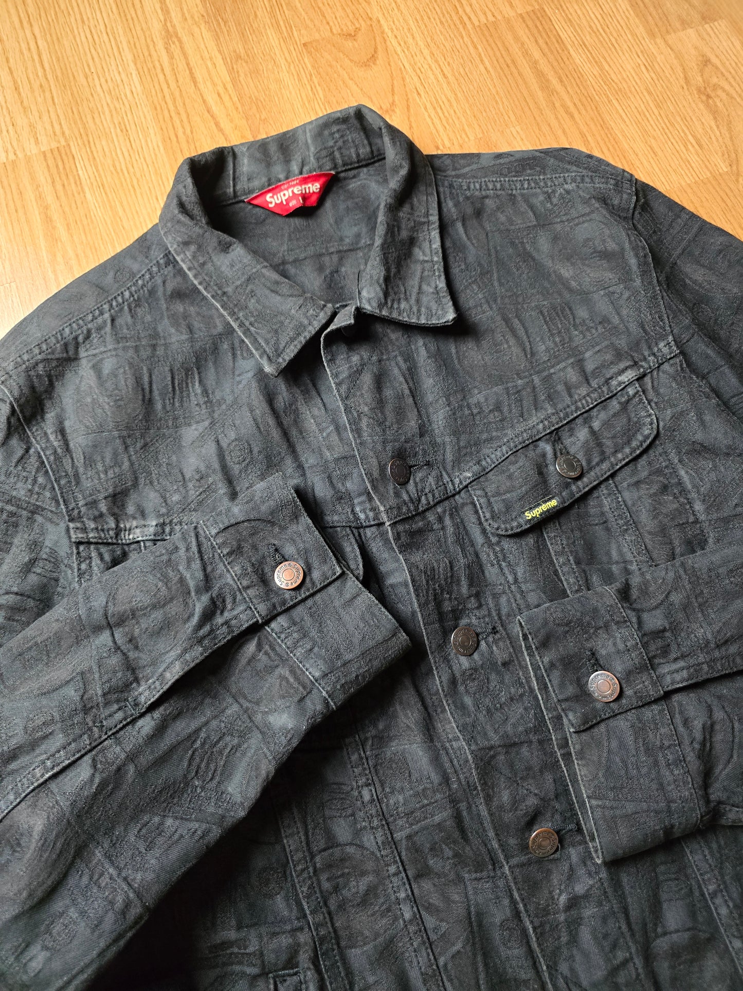 Supreme 100 Dollar Bill Denim Jacket (L)