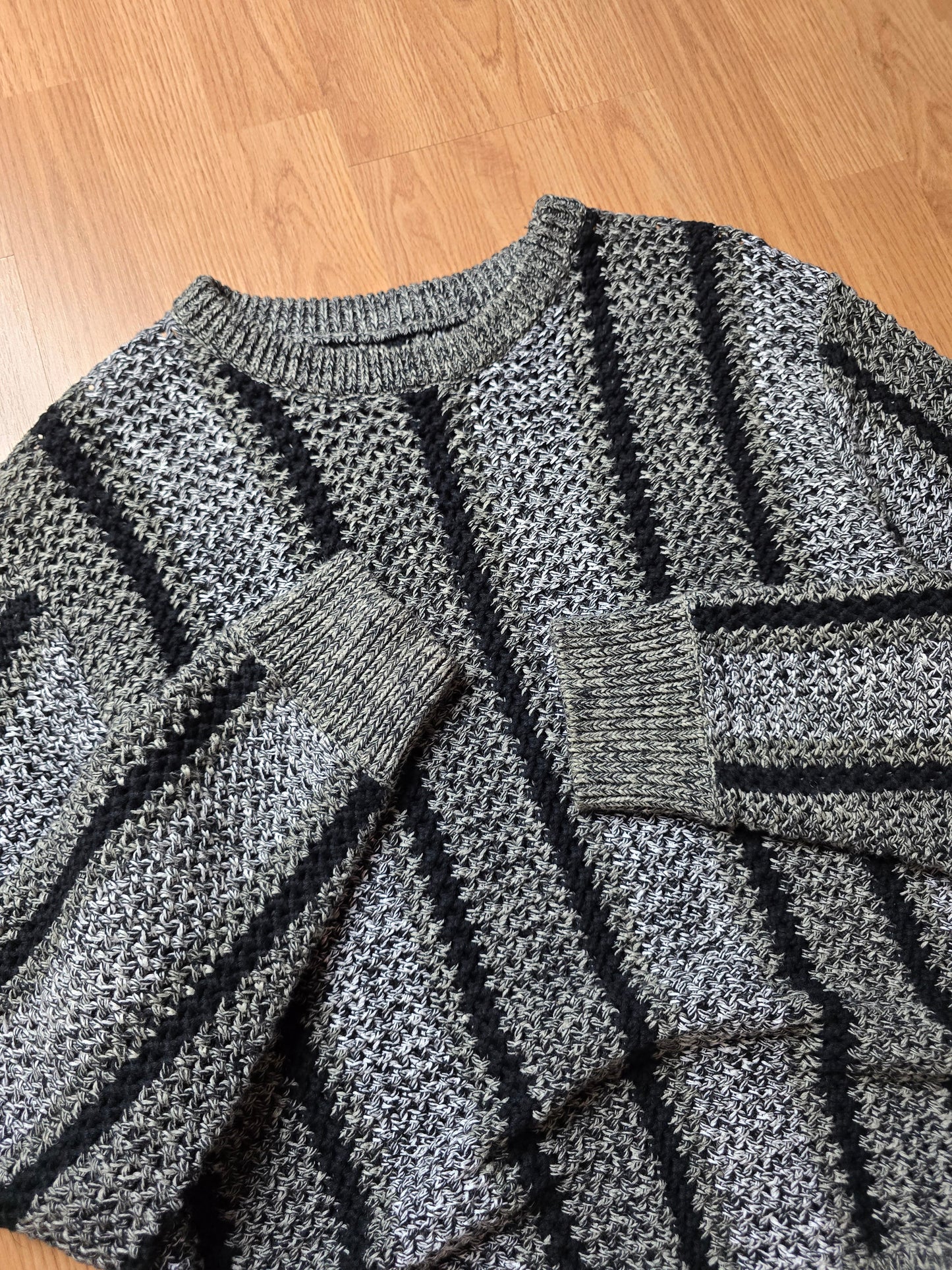 Stussy Baja Loose Gauge Striped Knit Sweater (M)