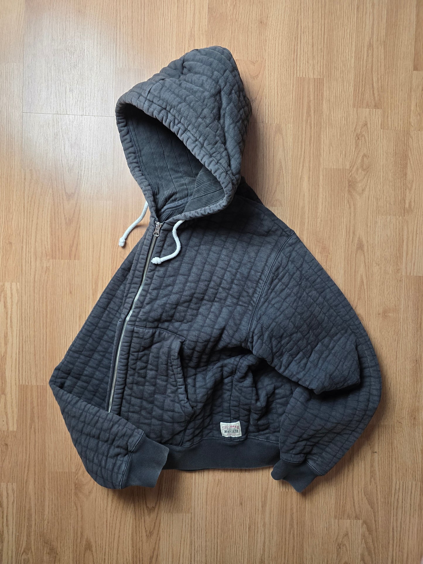 Stussy Vertical Quilted Thermal Lined Zip Hoodie (M/L)